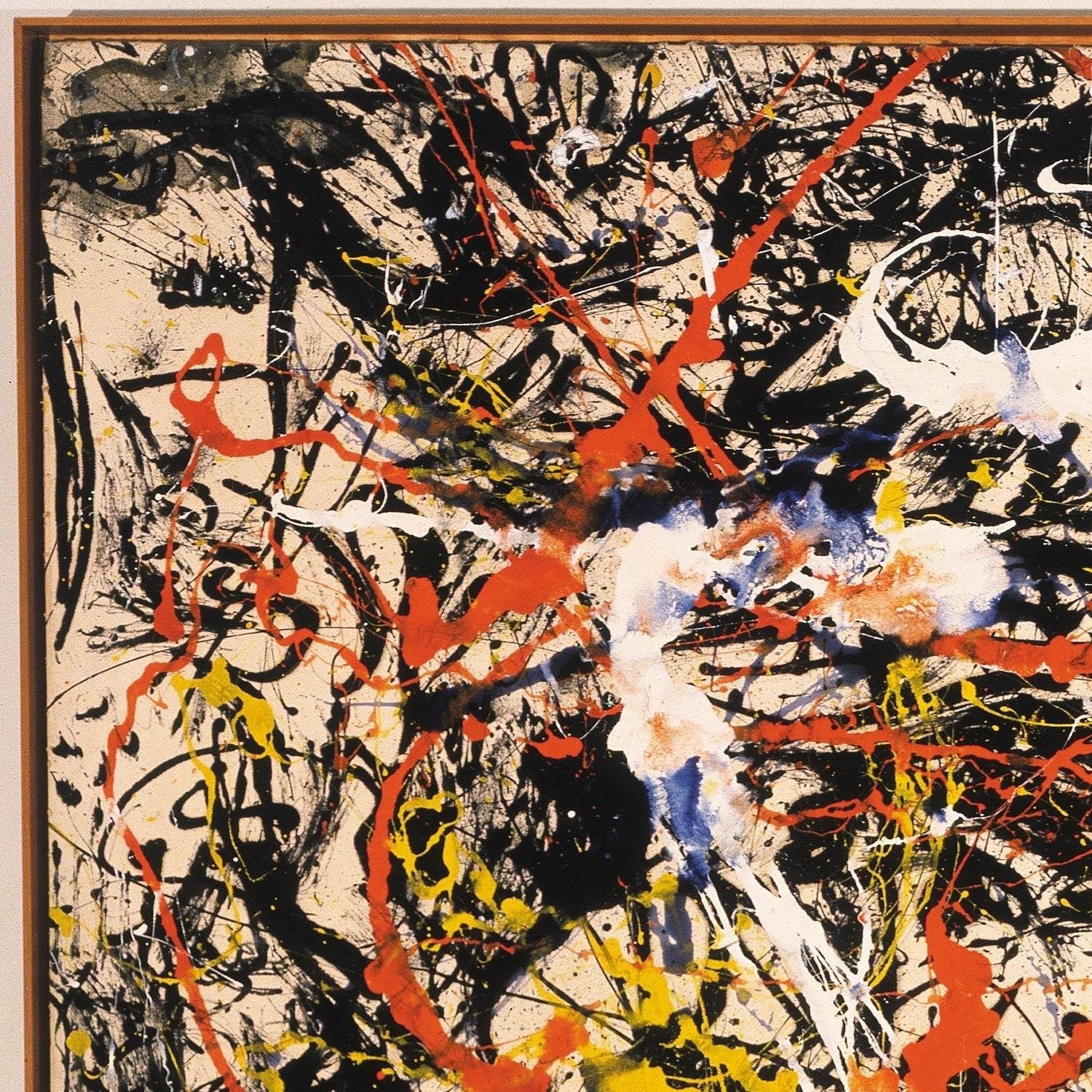 detail of the fine art reproduction from the top left corner