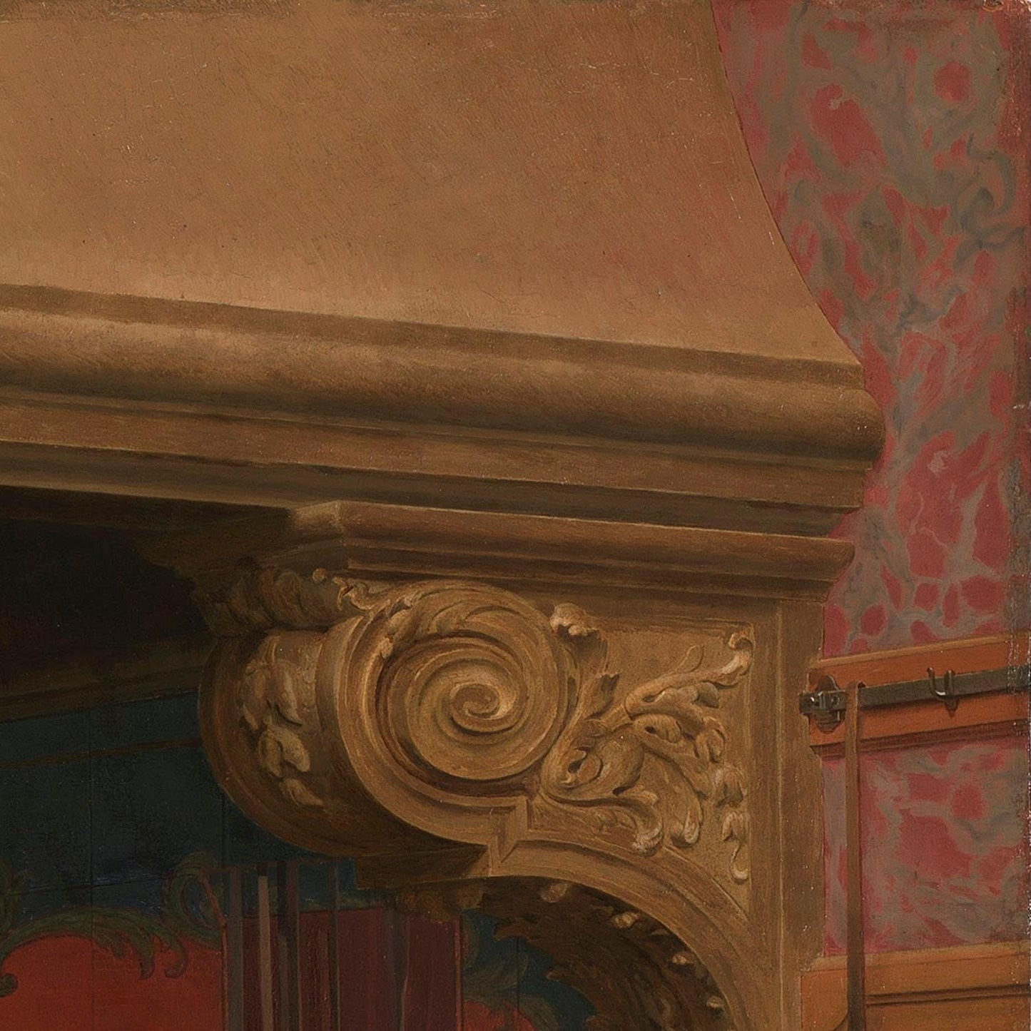 detail of the fine art reproduction from the top right corner