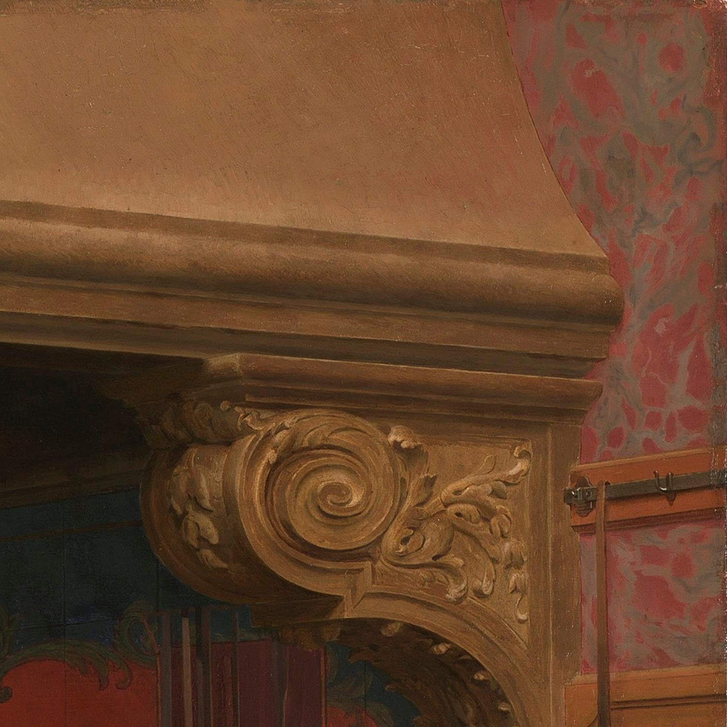 detail of the fine art reproduction from the top right corner