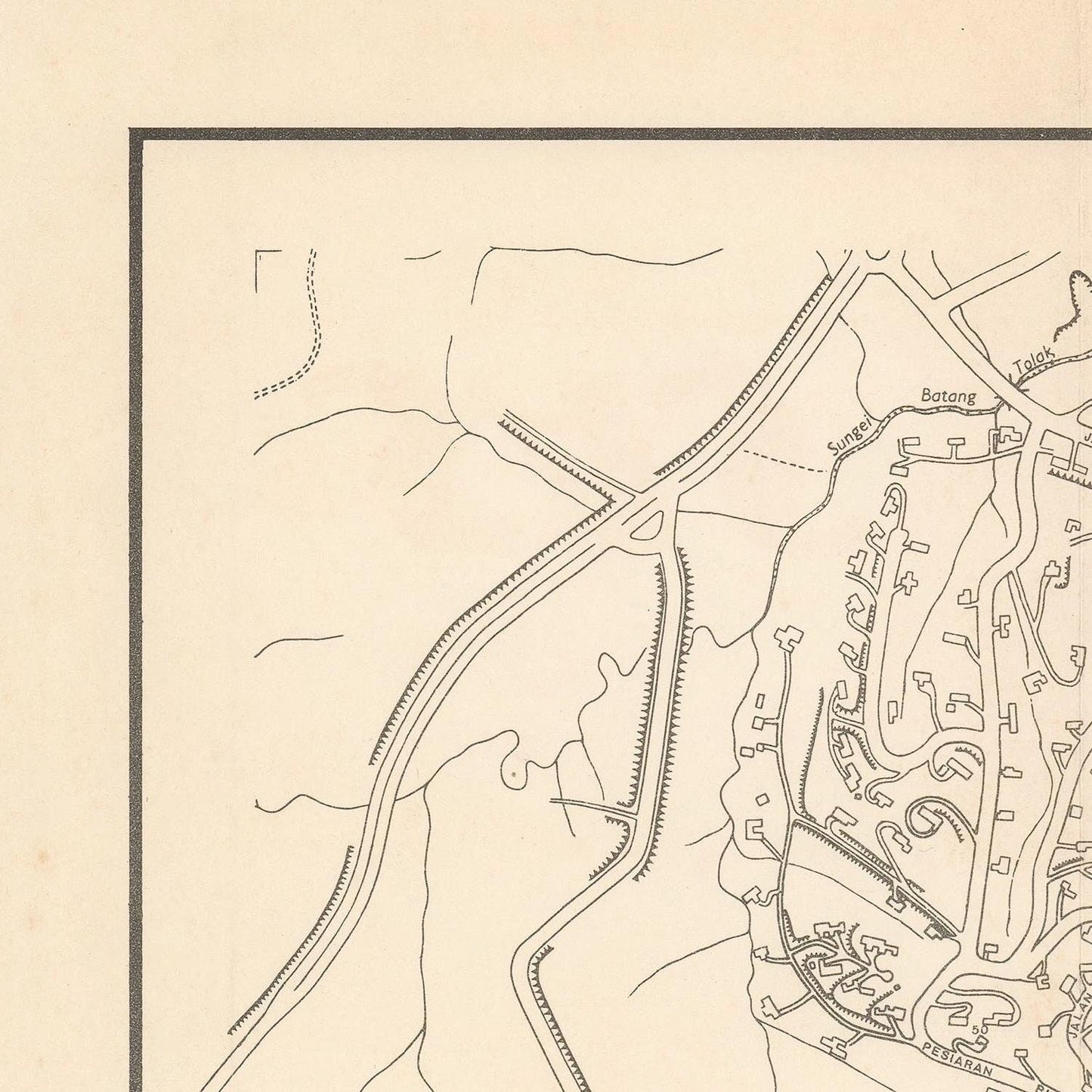 detail of the map from the top left corner