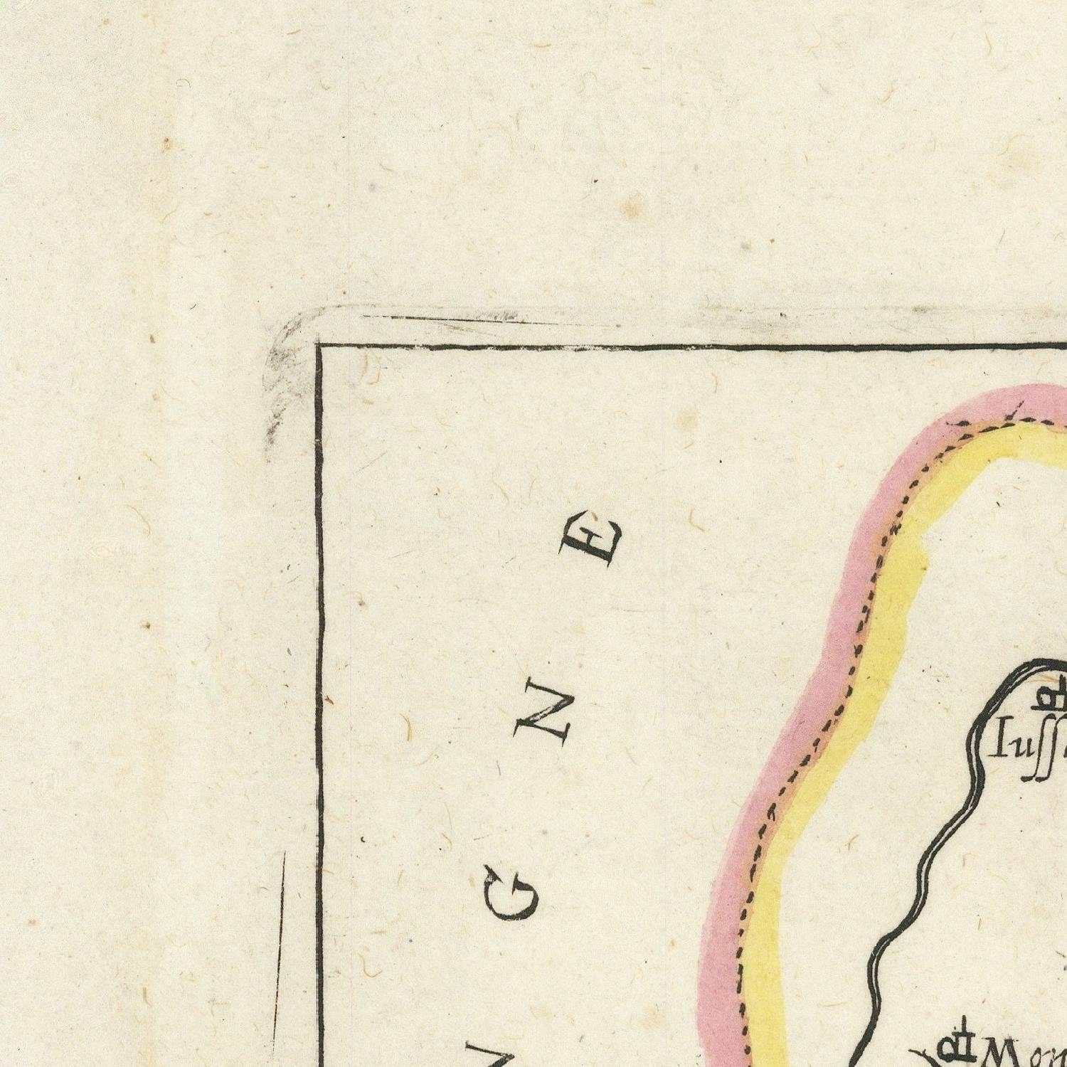 detail of the map from the top left corner