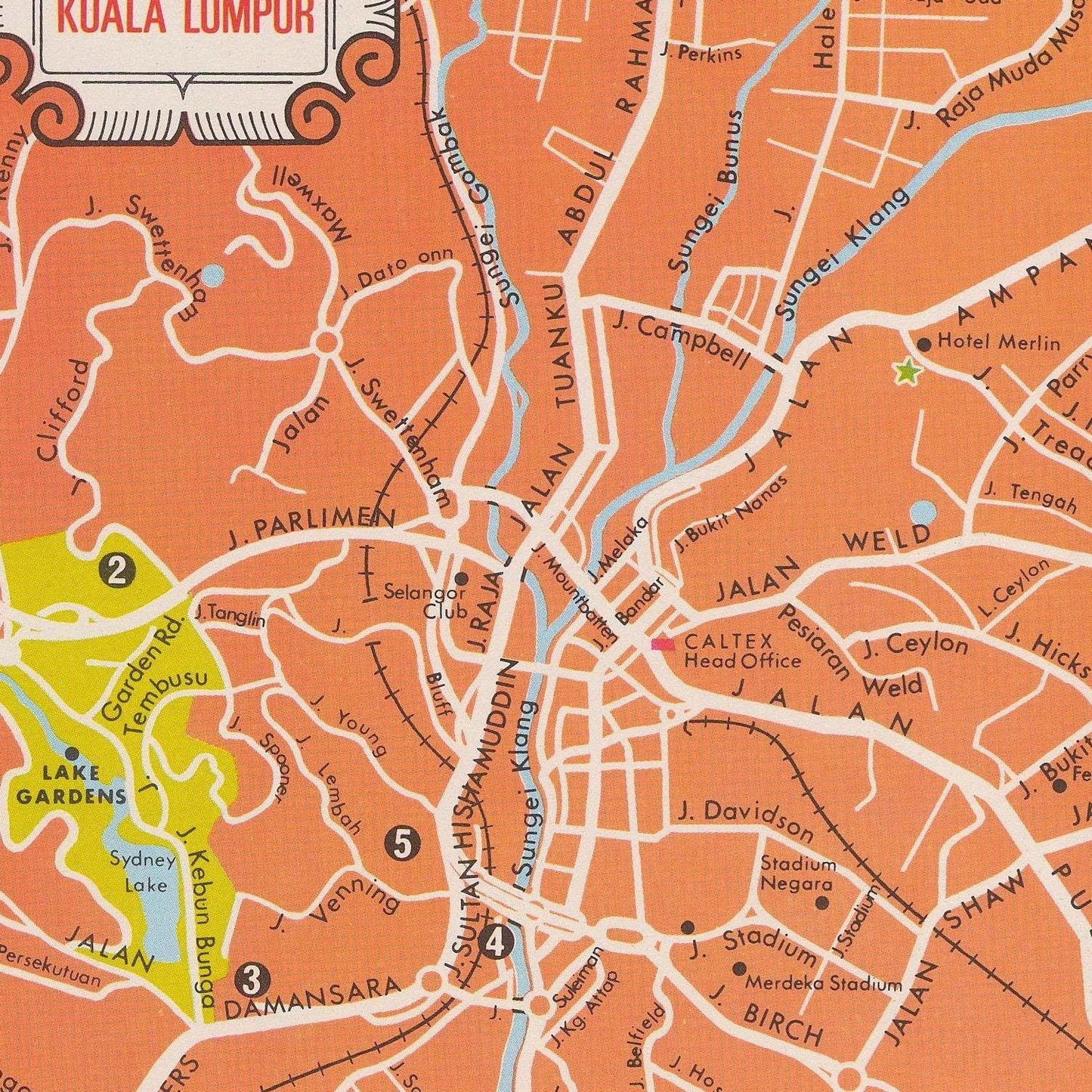 detail of the map from the centre 