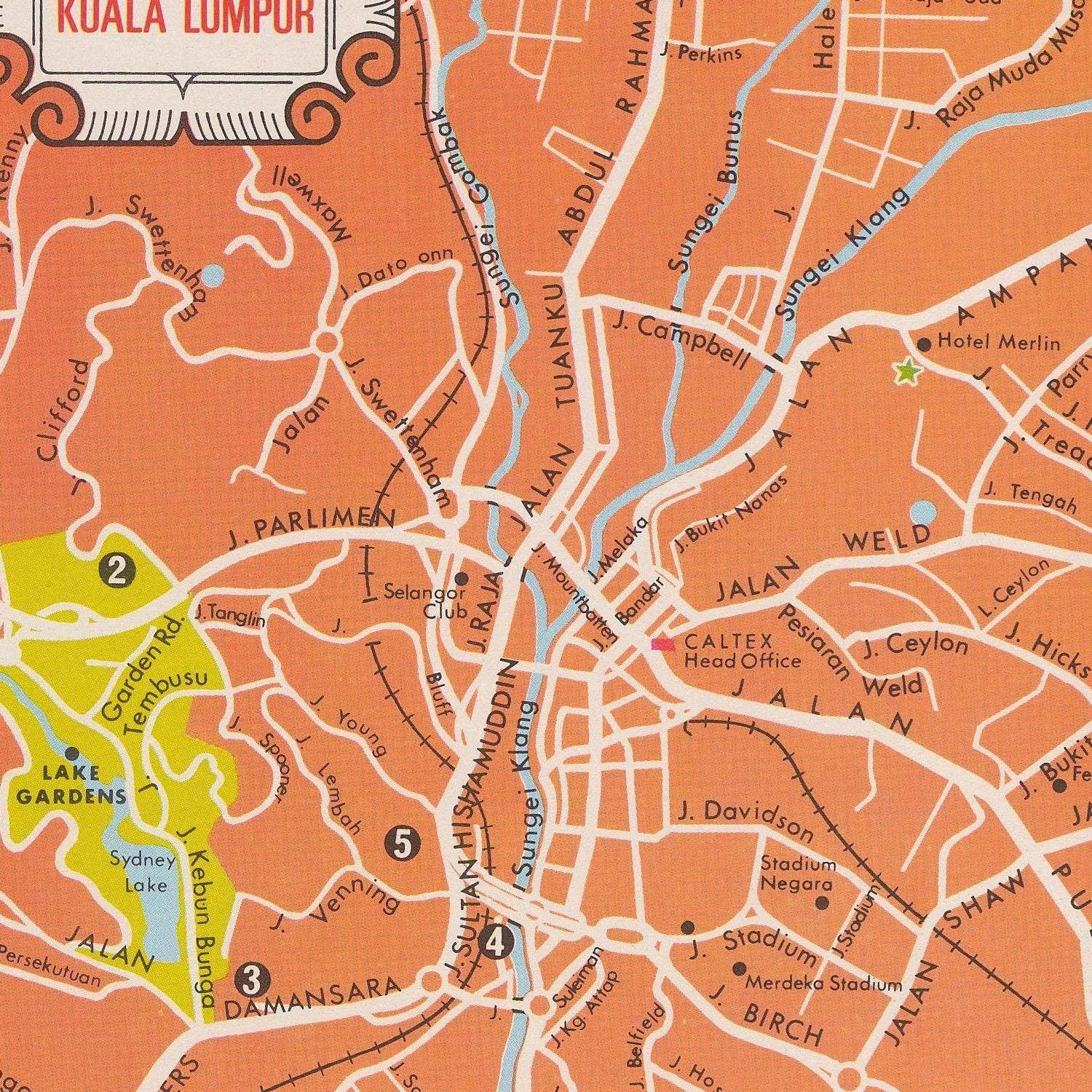 detail of the map from the centre 