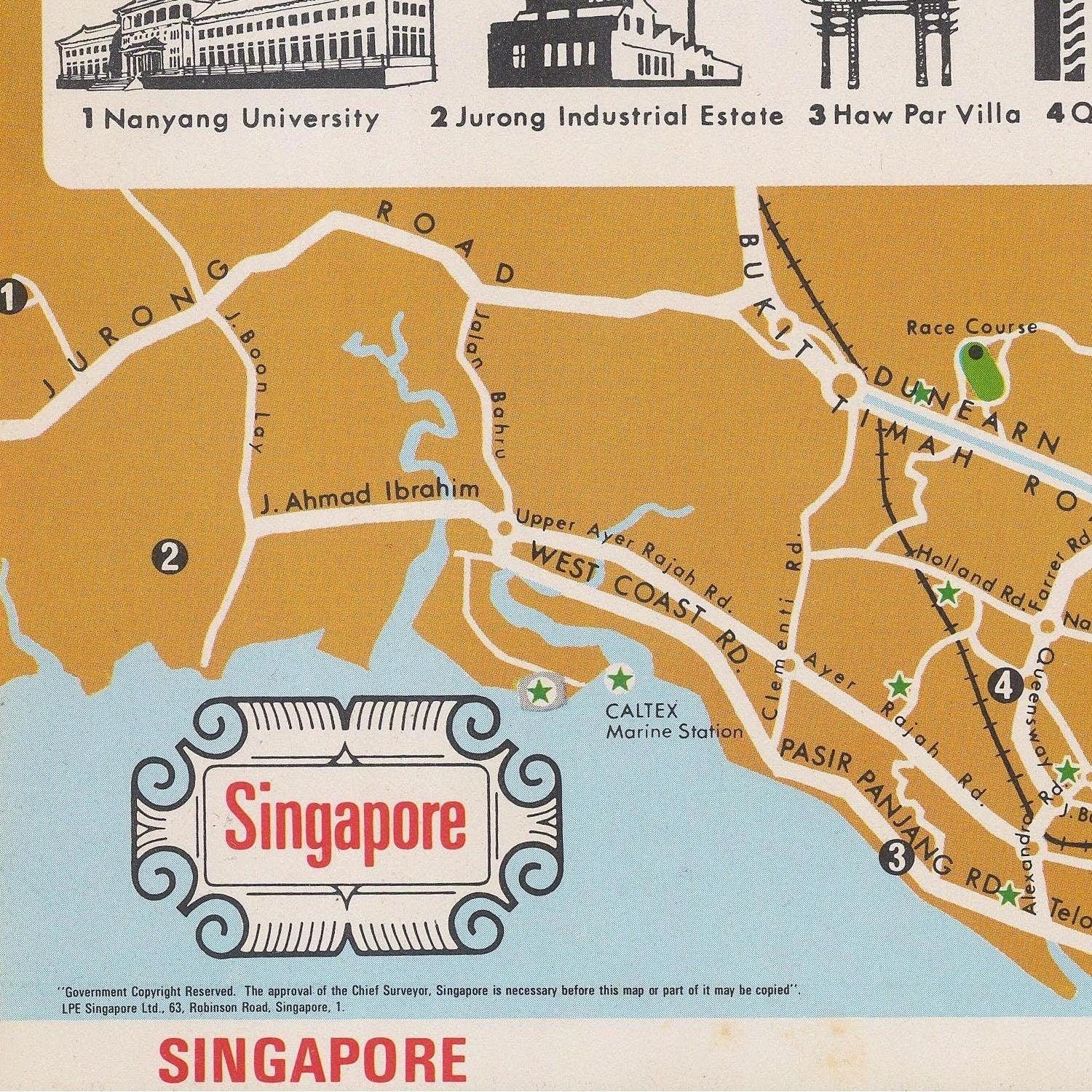 detail of the map from the bottom left corner