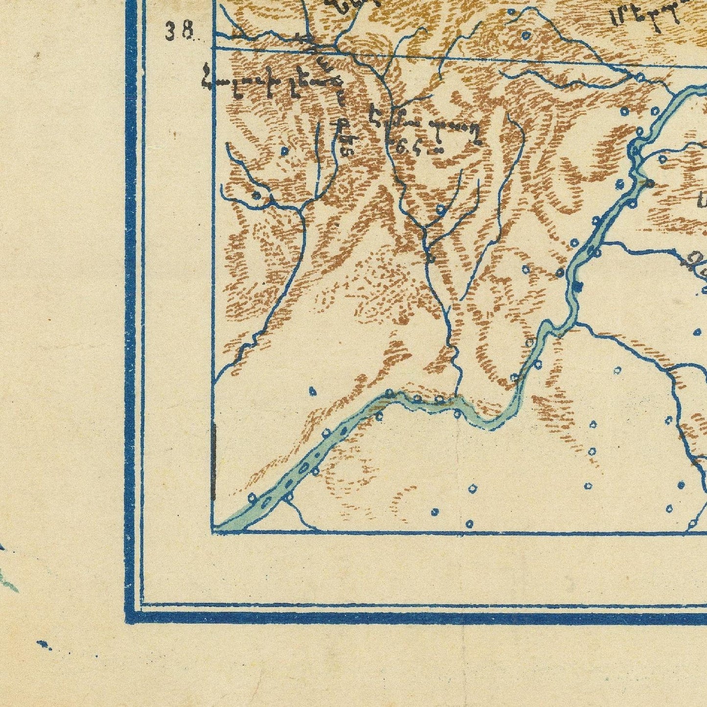 detail of the map from the bottom left corner