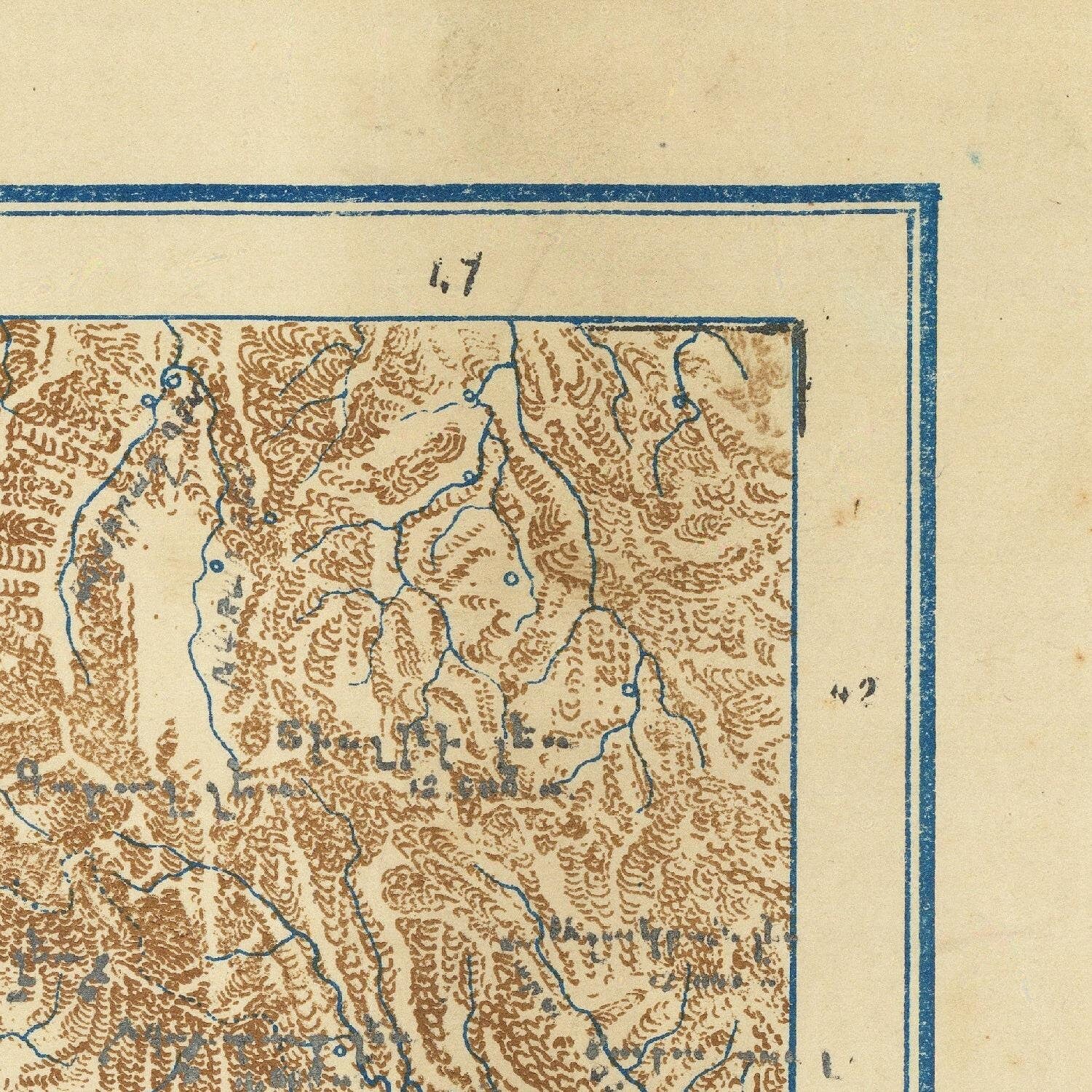 detail of the map from the top right corner