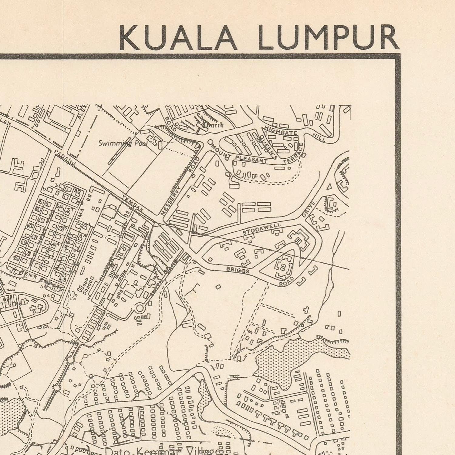 detail of the map from the top right corner