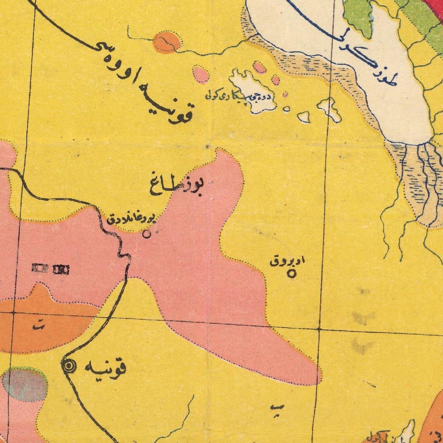 detail of the map from the centre 