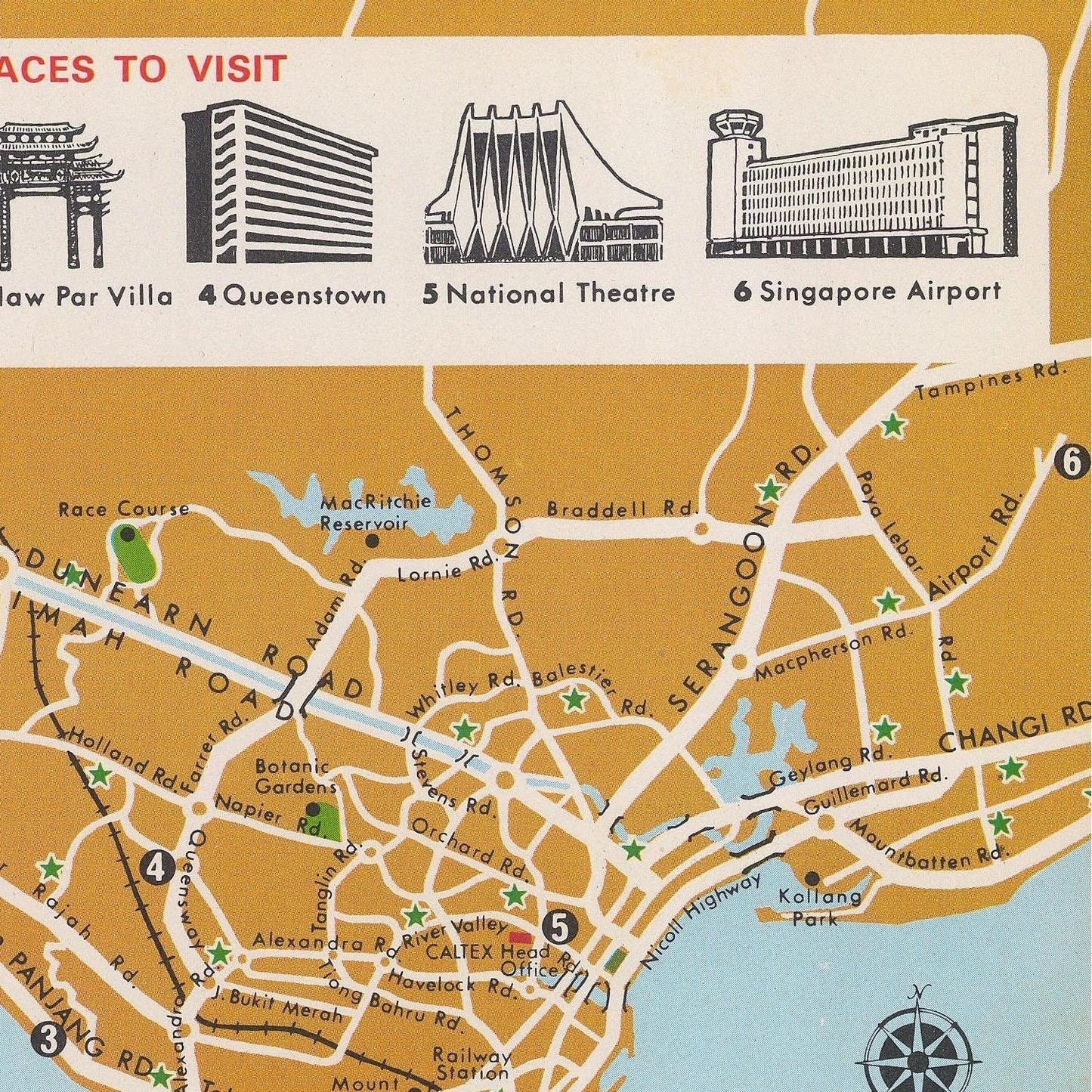 detail of the map from the top right corner