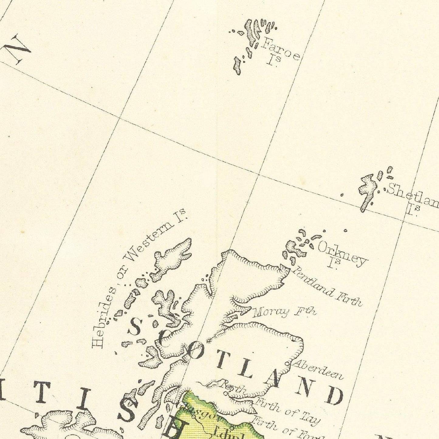 detail of the map from the centre left