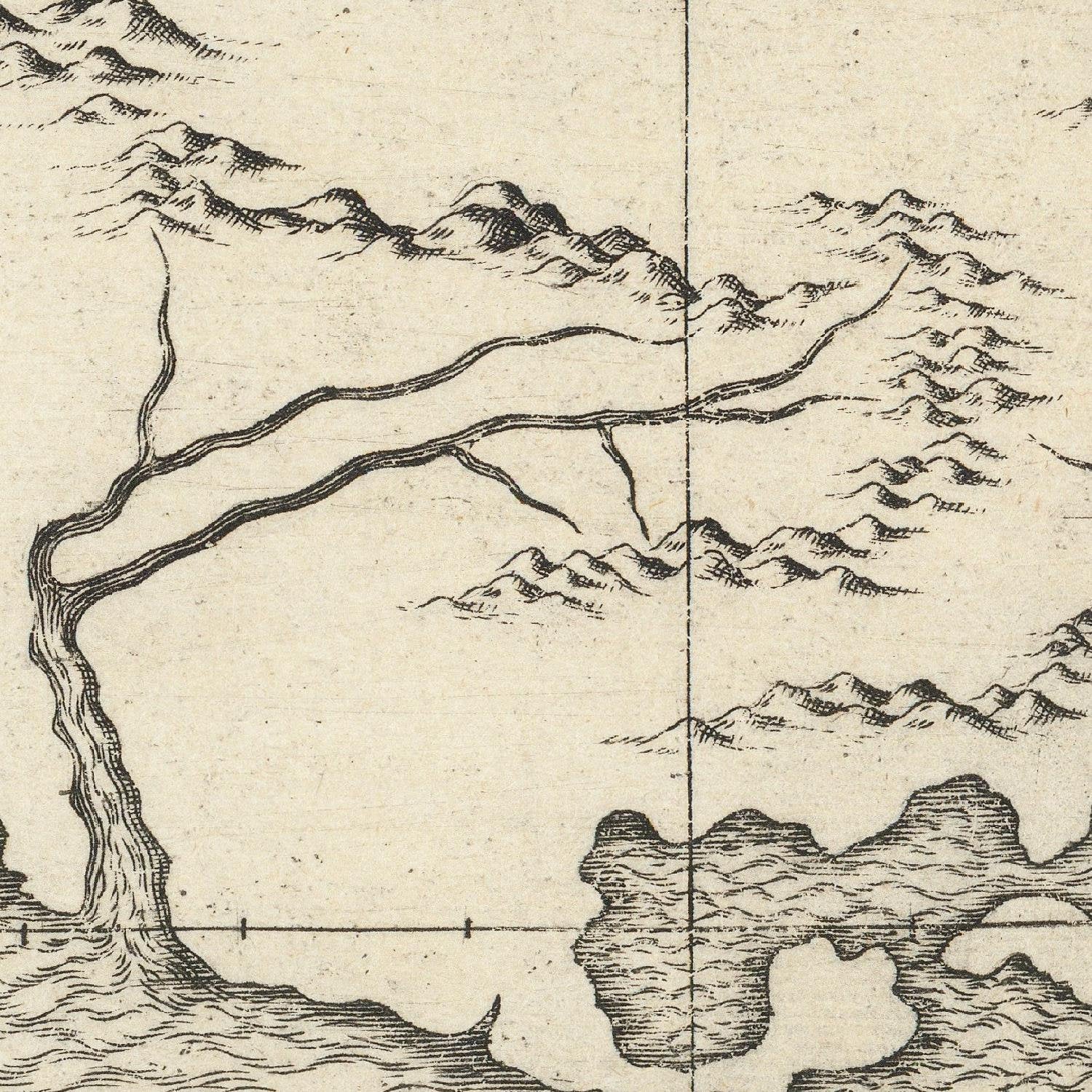 detail of the map from the centre left