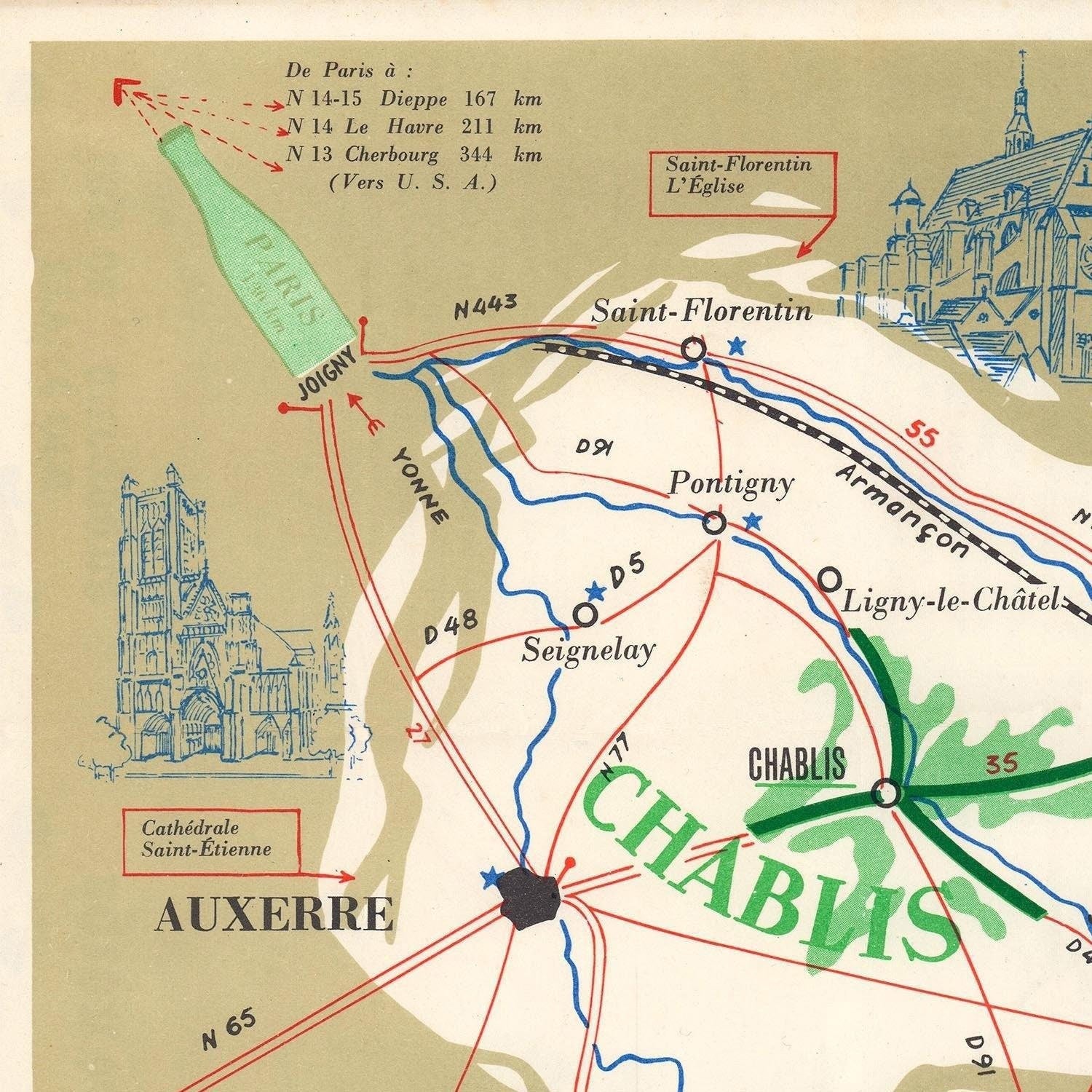 detail of the map from the top left corner