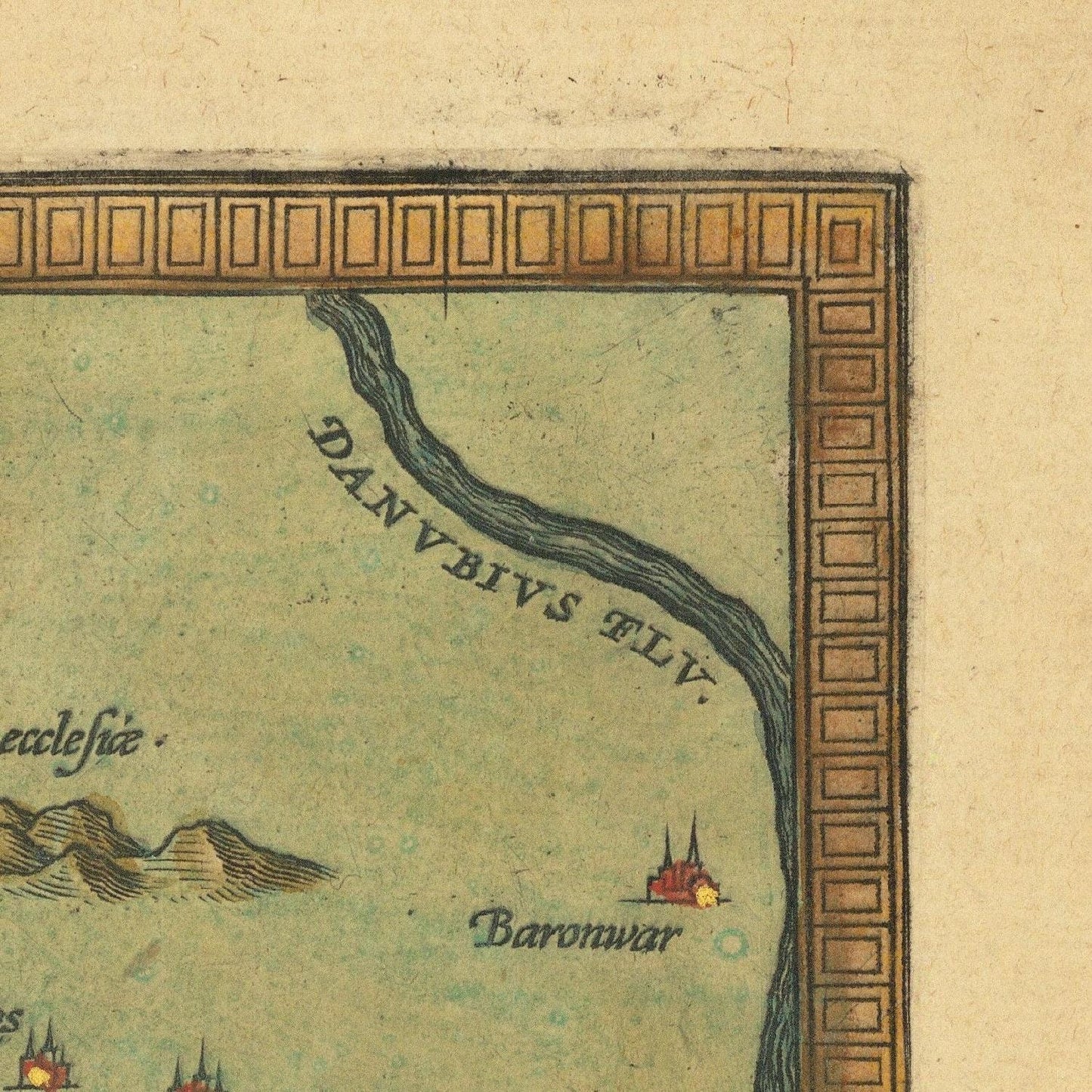 detail of the map from the top right corner