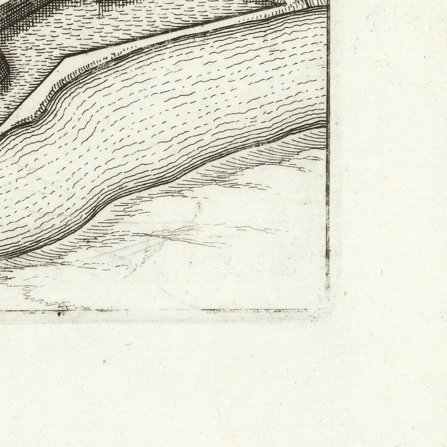 detail of the map from the bottom right corner