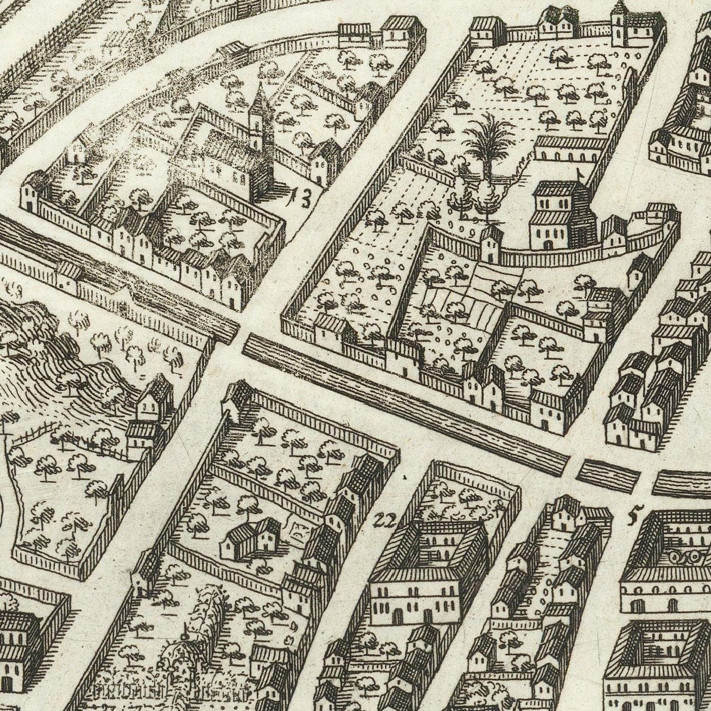 detail of the map from the centre left