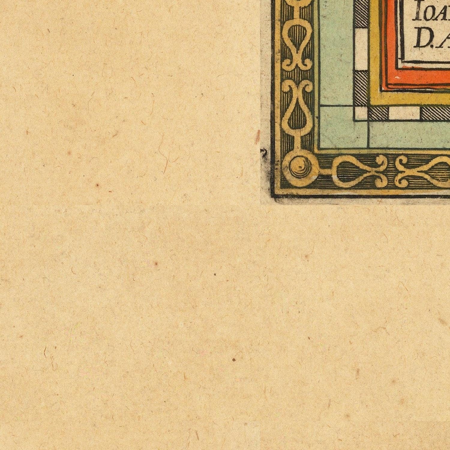 detail of the map from the bottom left corner