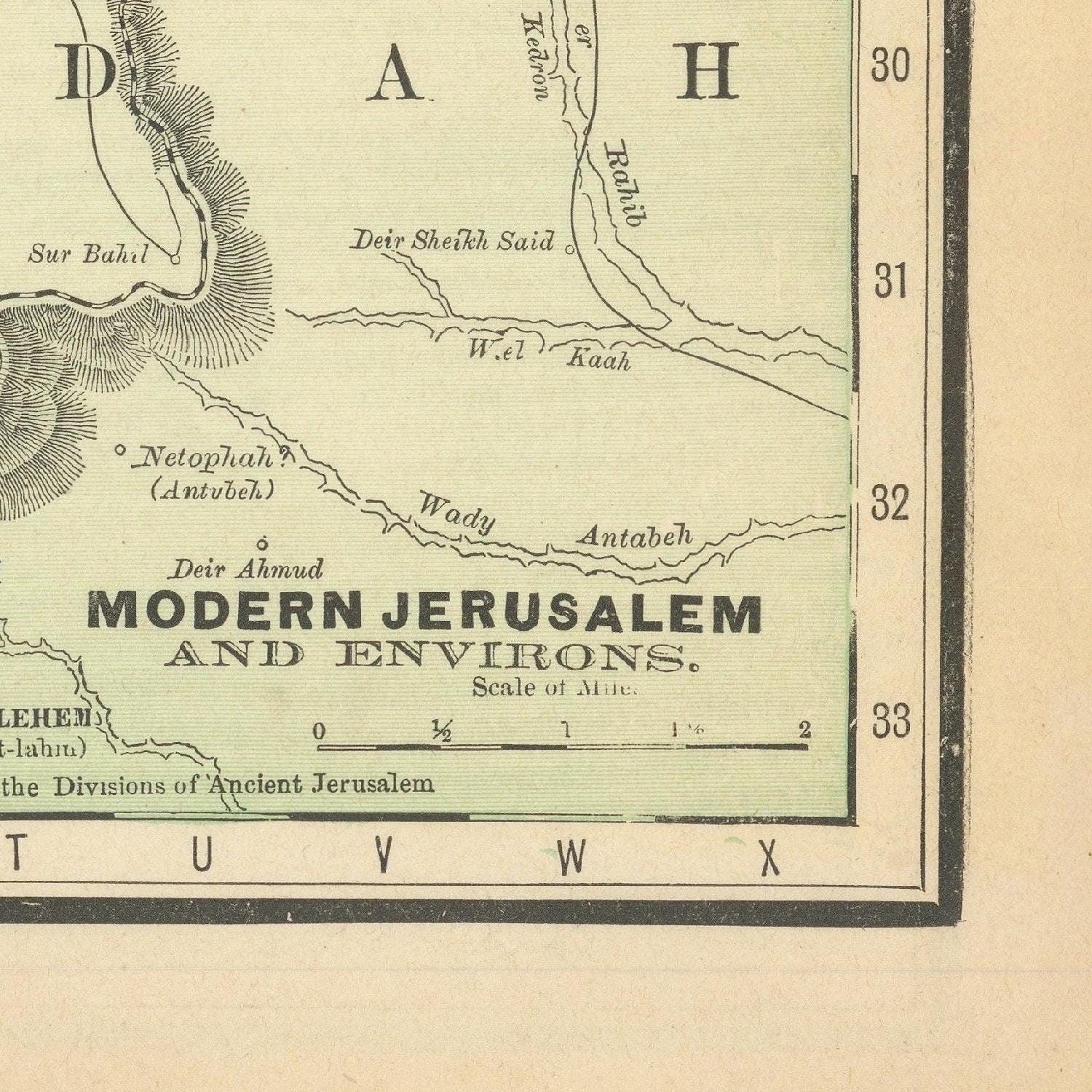 detail of the map from the bottom right corner