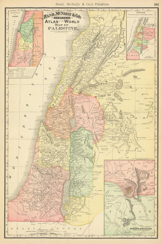 presentation of the map reproduction without a frame