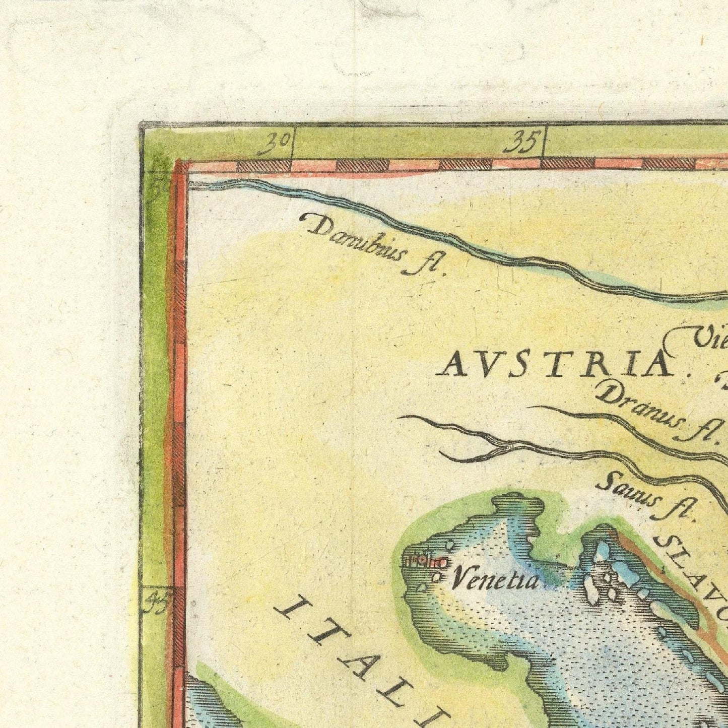 detail of the map from the top left corner