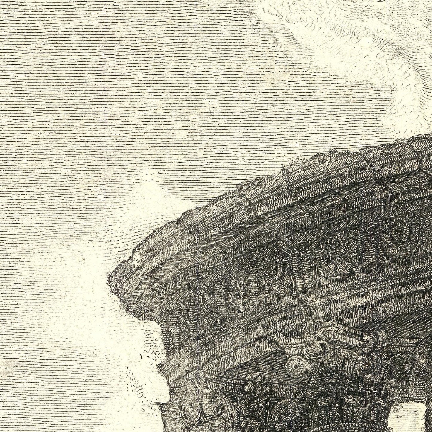 detail of the engraving reproduction from the centre left