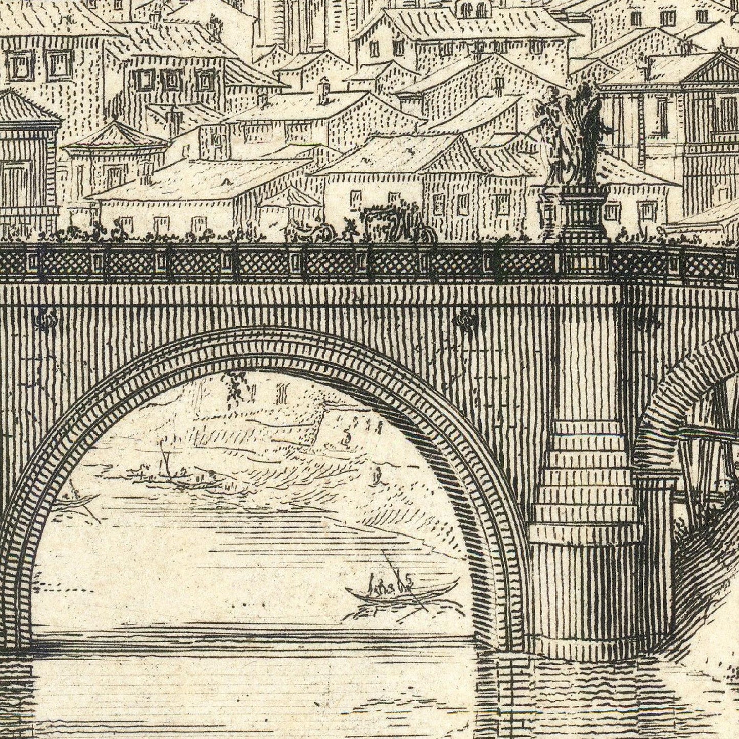 detail of the engraving reproduction from the centre 