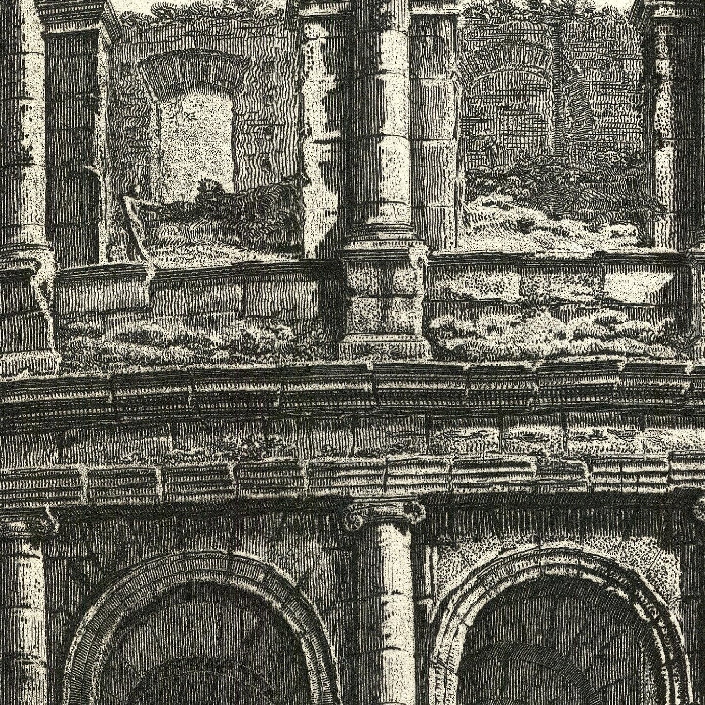 detail of the engraving reproduction from the centre left