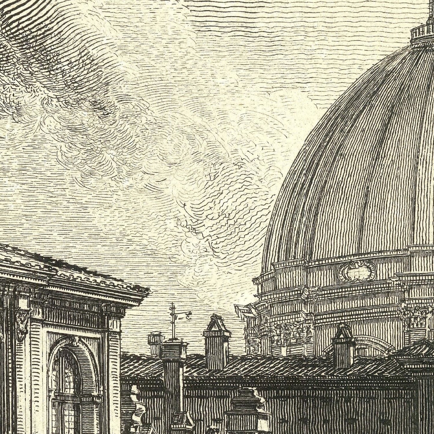 detail of the engraving reproduction from the centre left