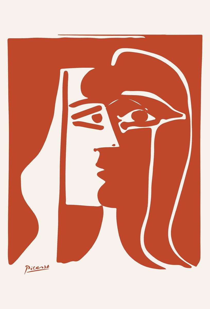 Pablo Picasso, The kiss, 1969, red version