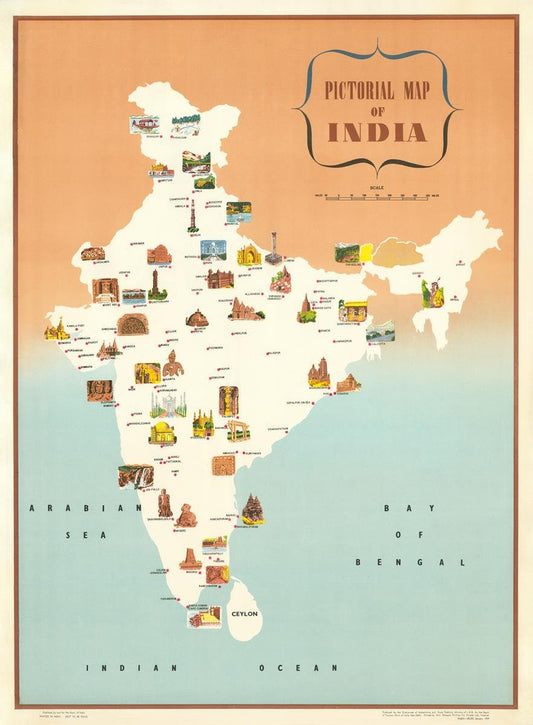 presentation of the map reproduction without a frame