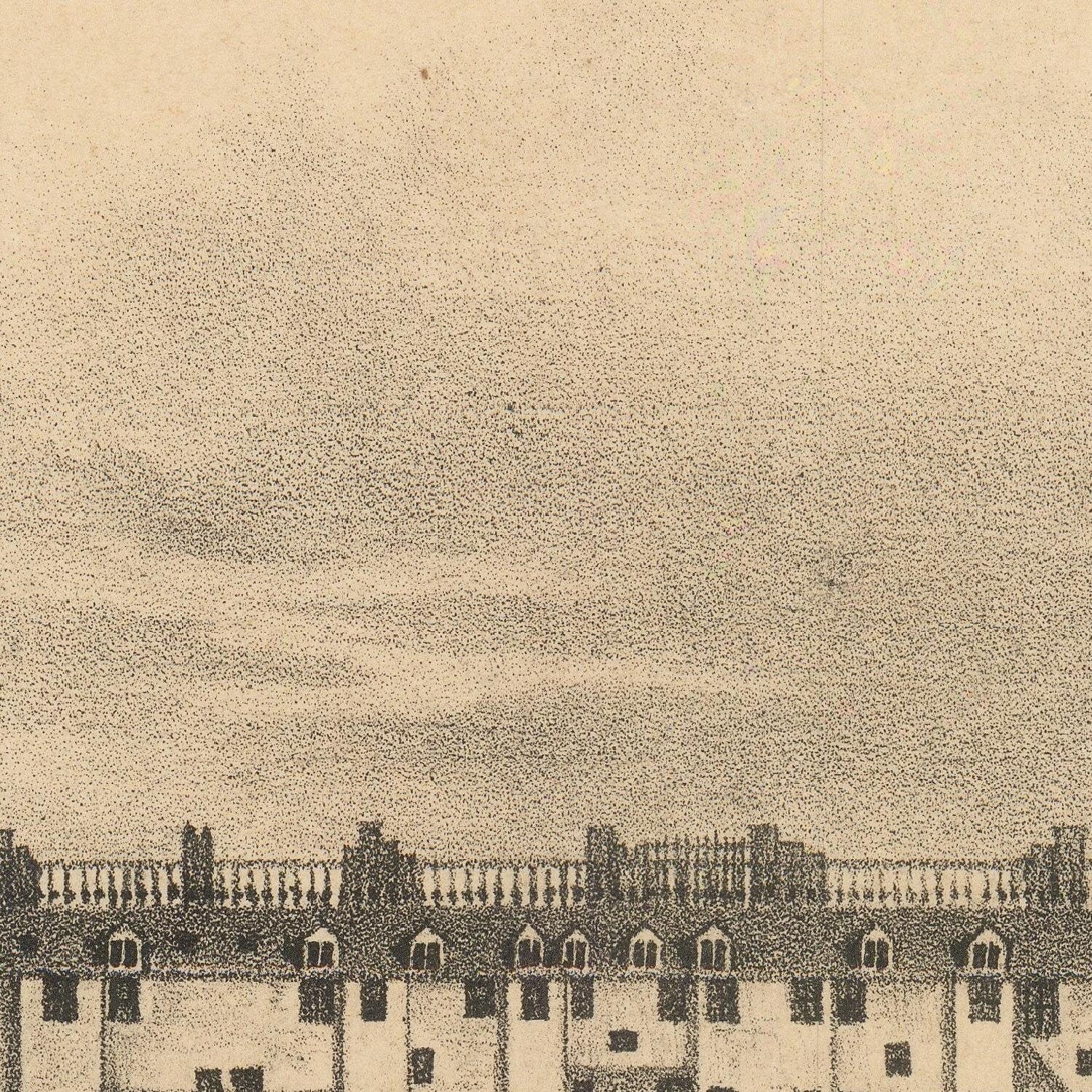 detail of the engraving reproduction from the centre 