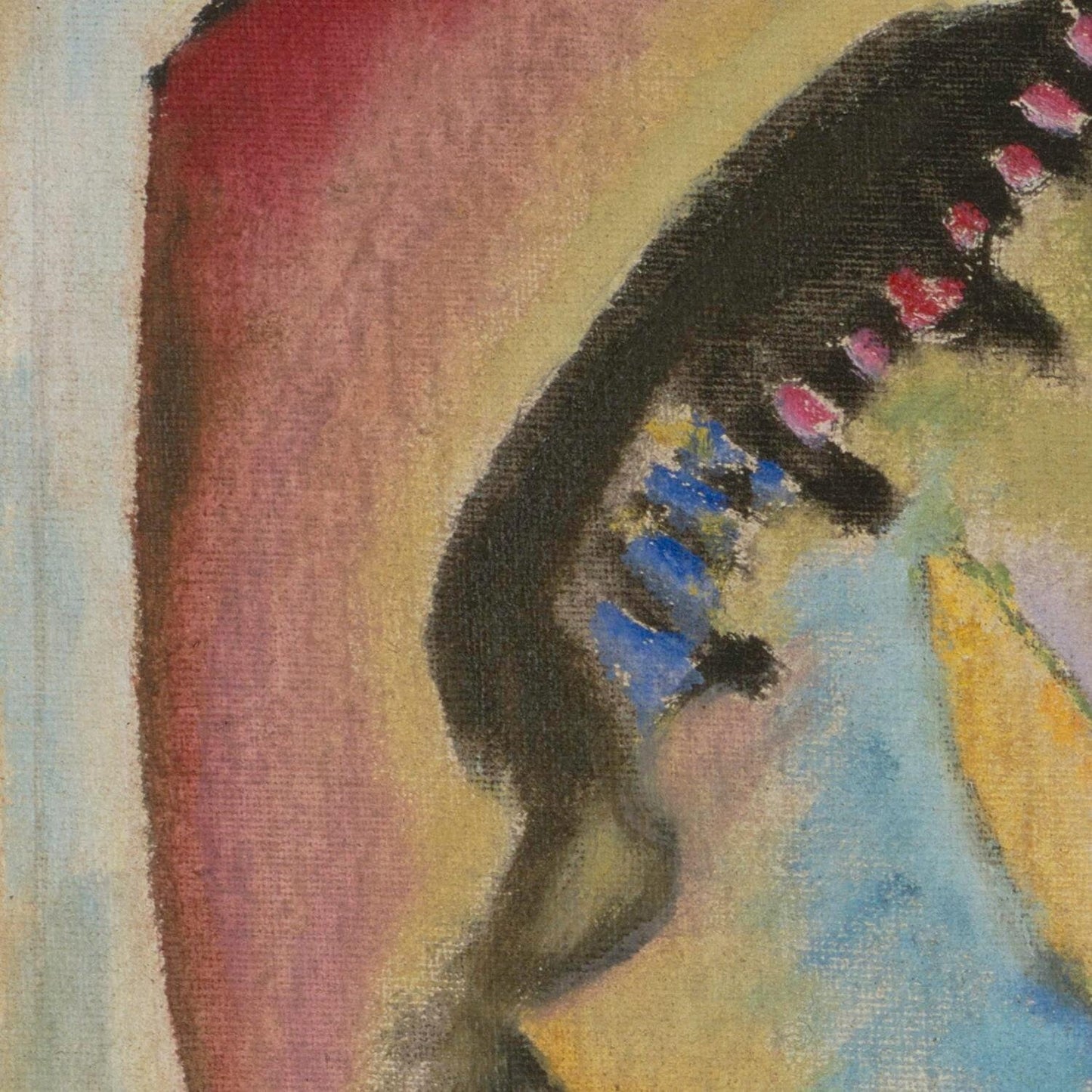 detail of the fine art reproduction from the centre left