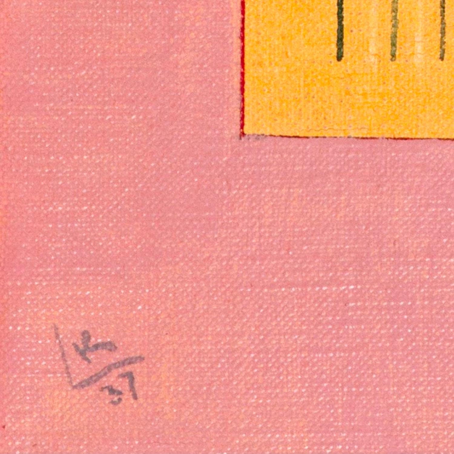 detail of the fine art reproduction from the bottom left corner