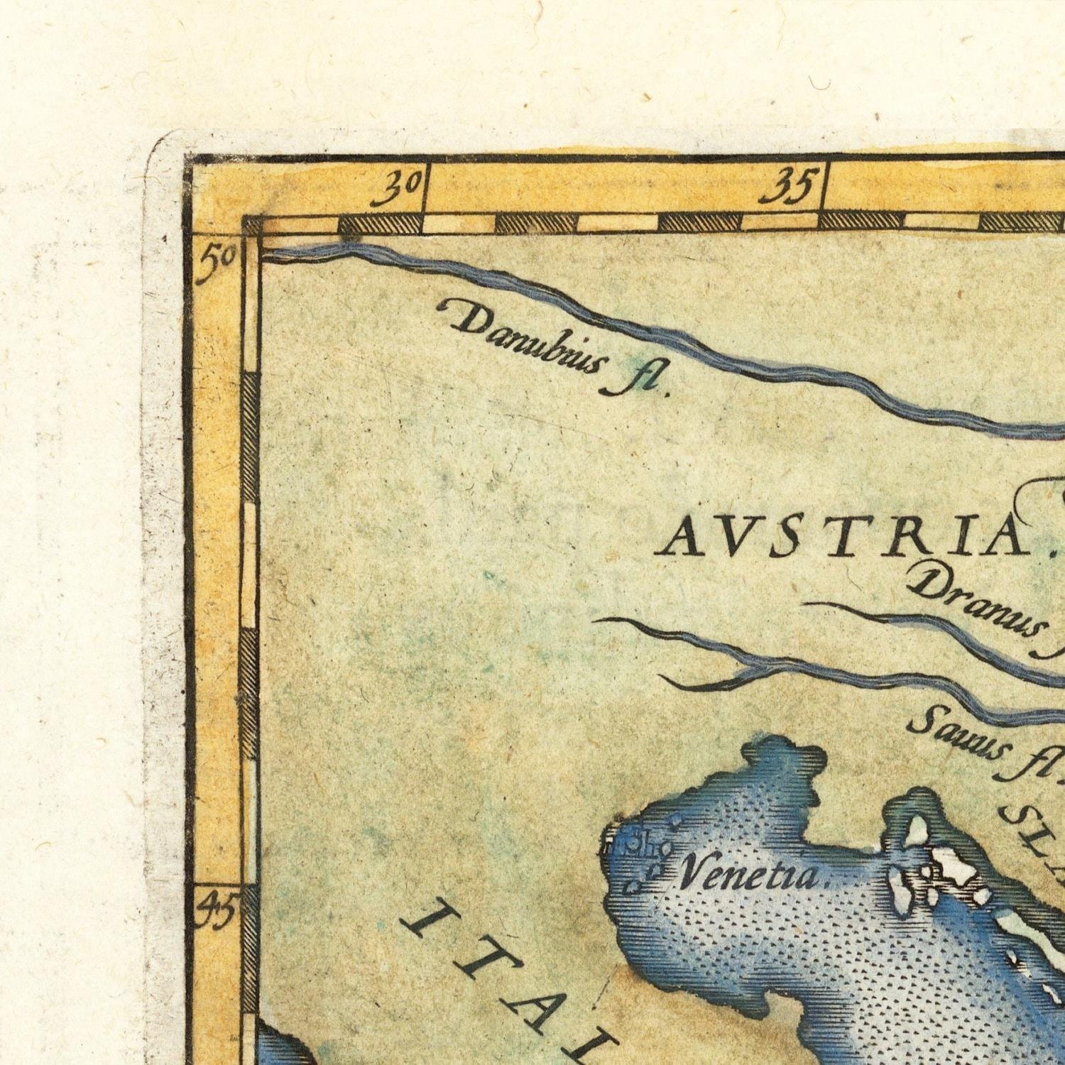 detail of the map from the top left corner