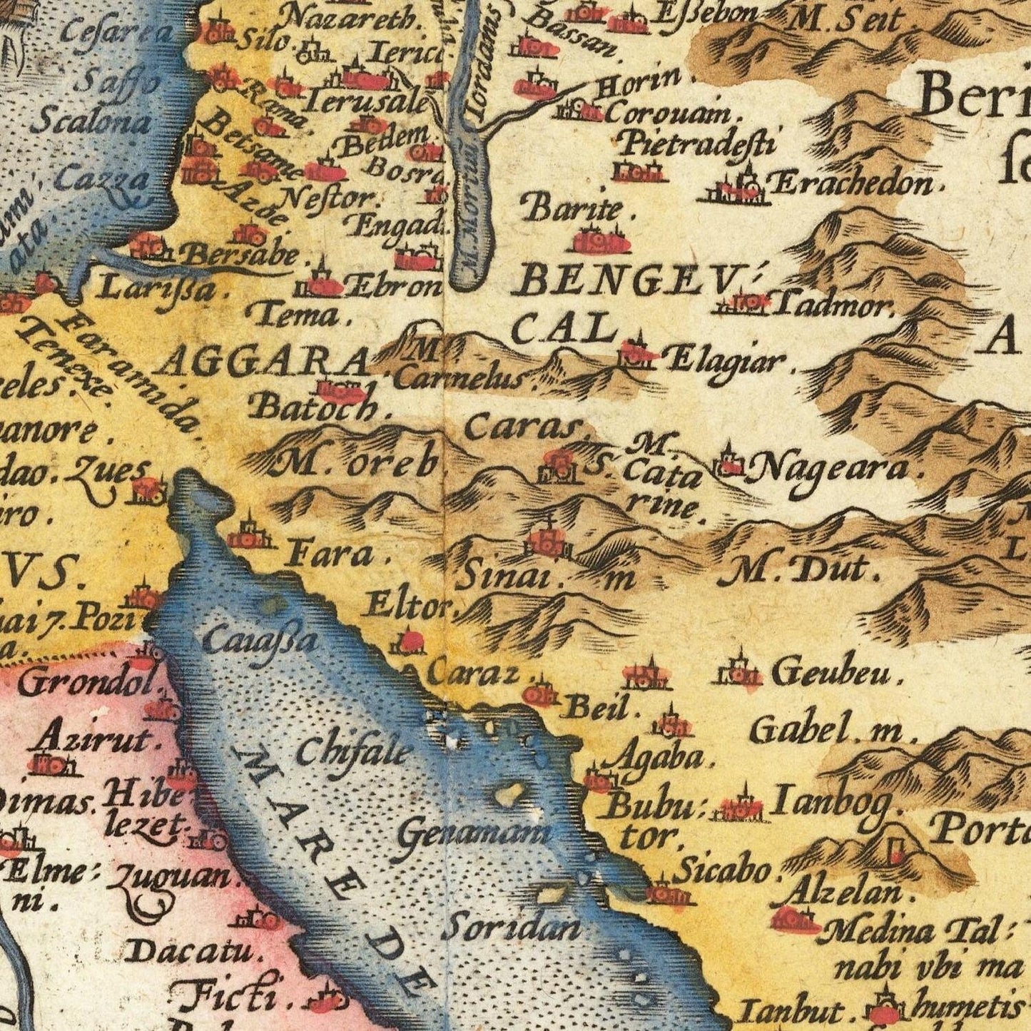 detail of the map from the centre 