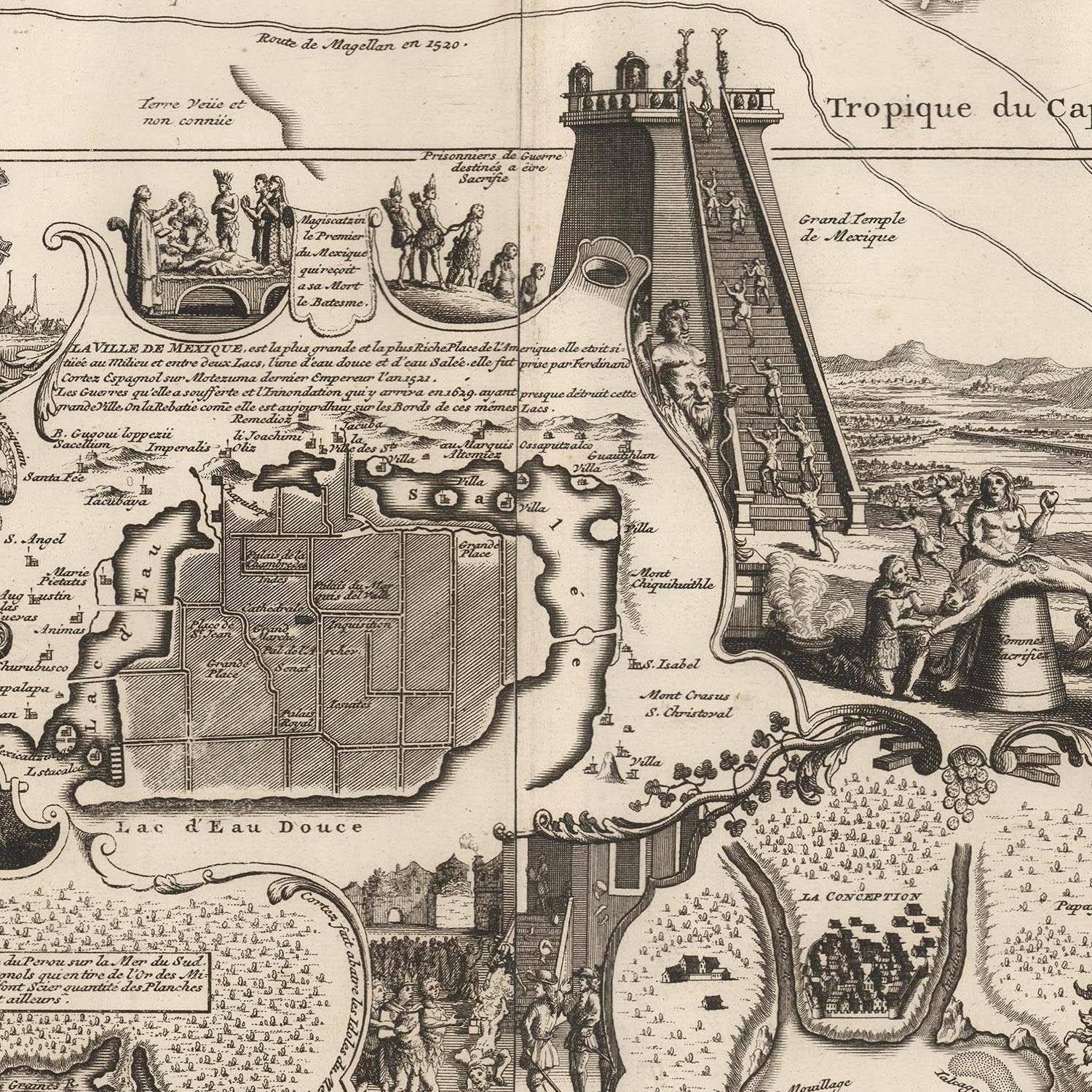 detail of the map from the centre left