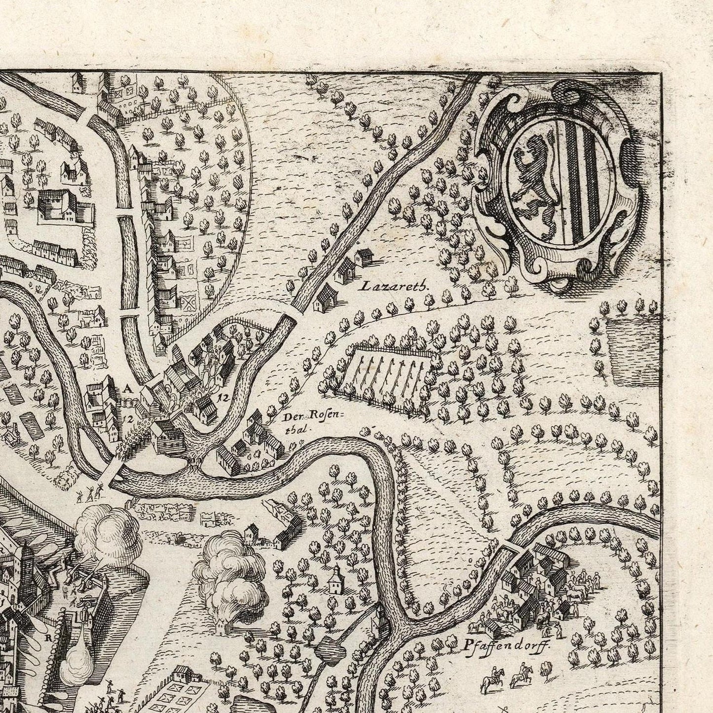 detail of the map from the top right corner