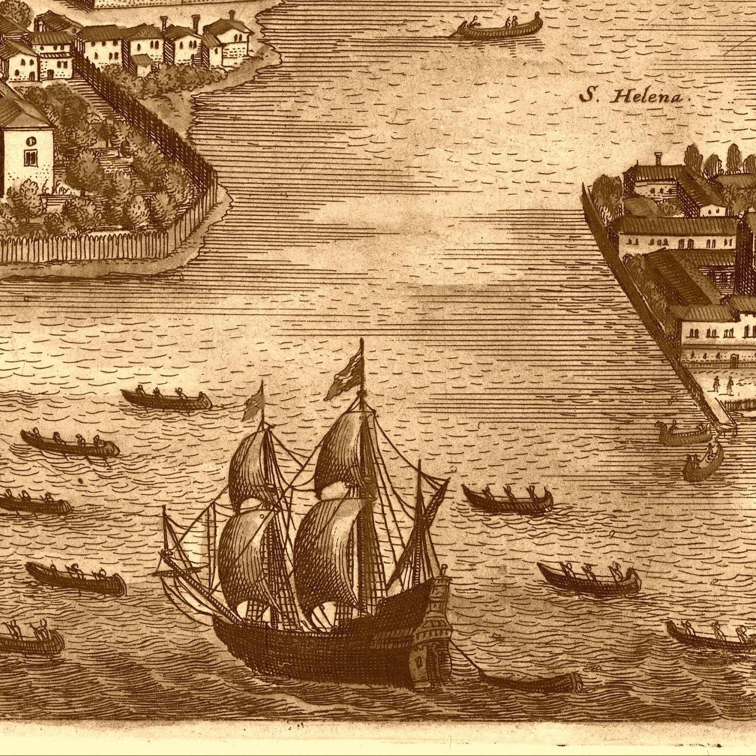 detail of the map from the bottom right corner