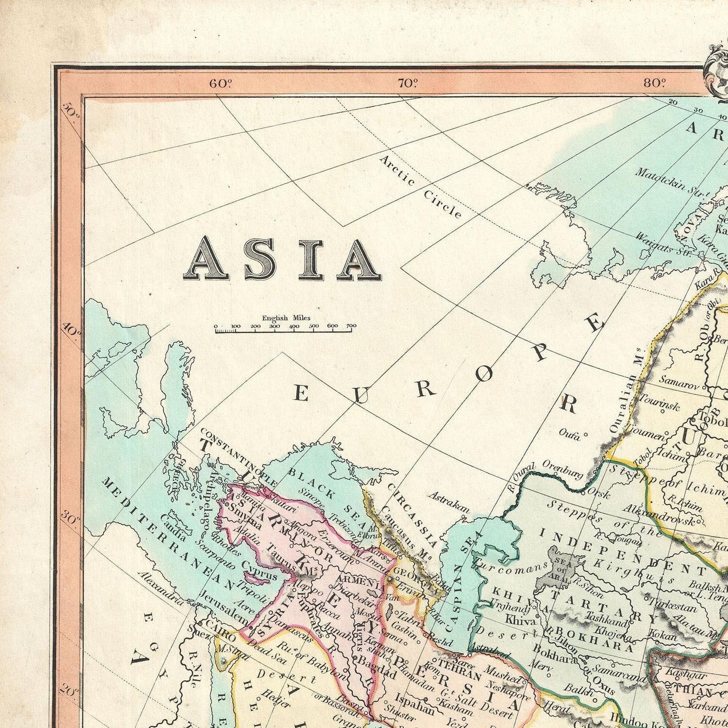 detail of the map from the top left corner