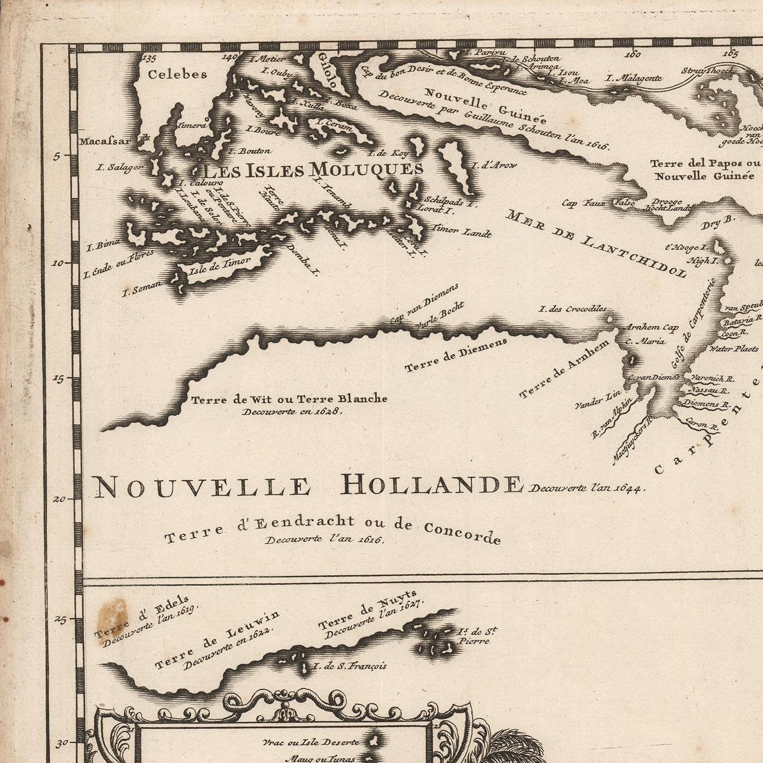 detail of the map from the top left corner