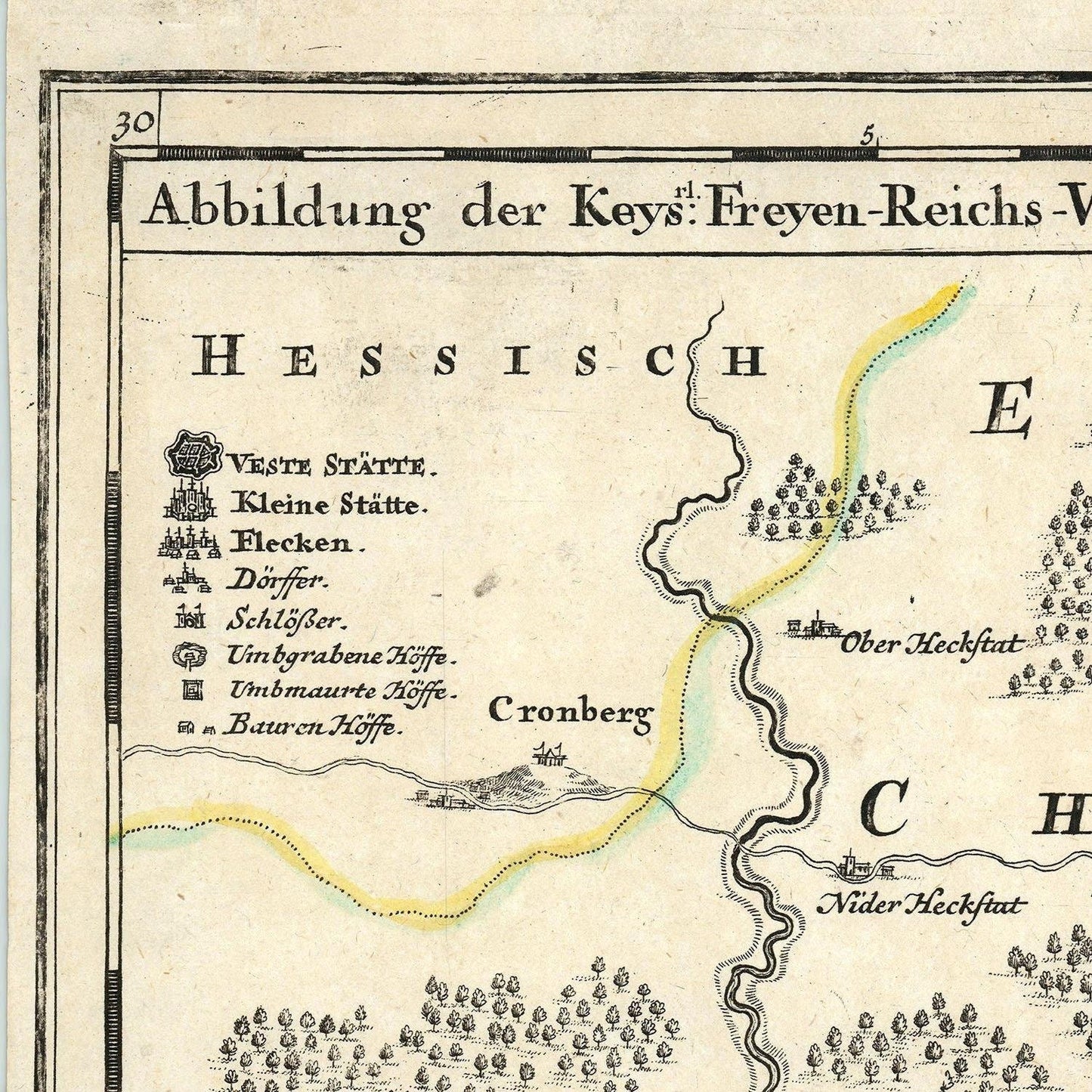 detail of the map from the top left corner