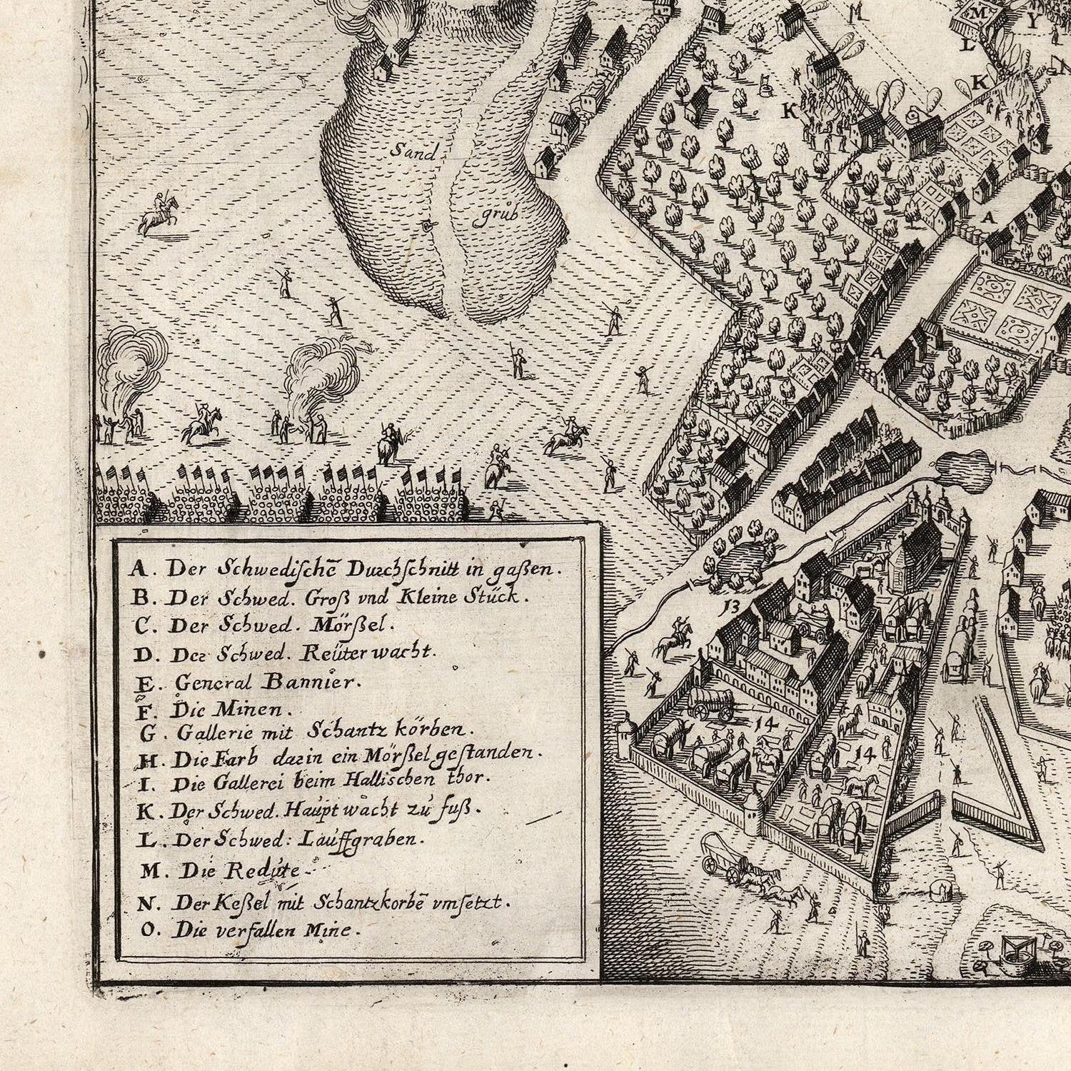 detail of the map from the bottom left corner