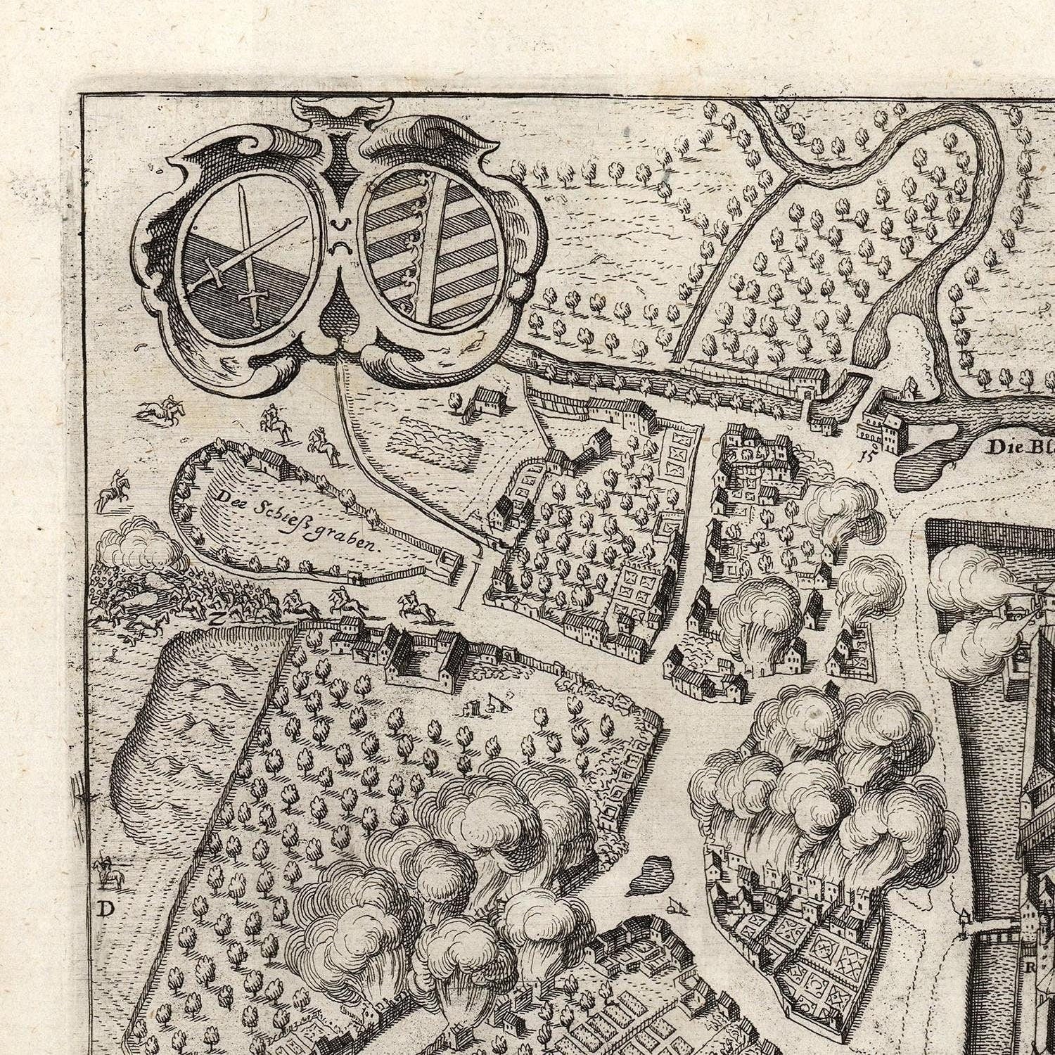 detail of the map from the top left corner