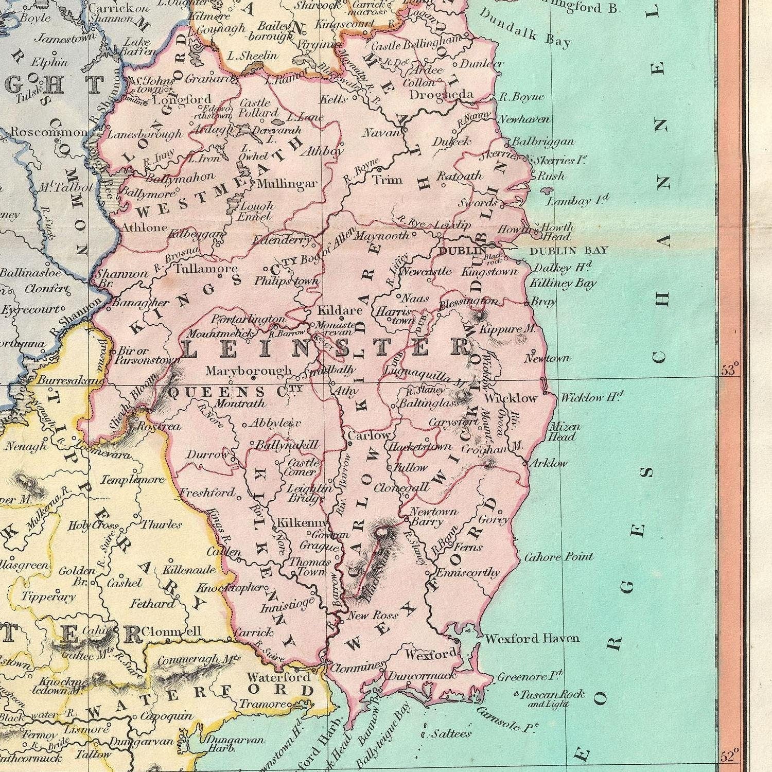 detail of the map from the centre left