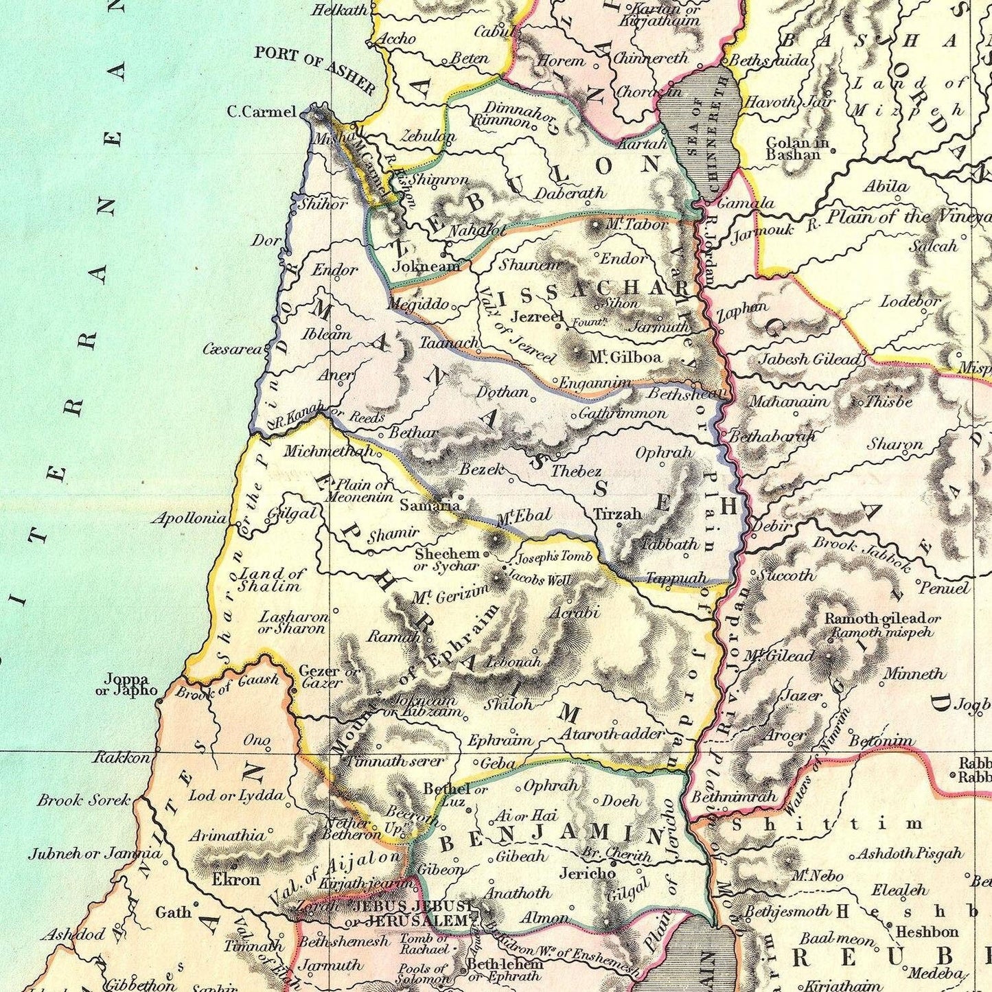 detail of the map from the centre 