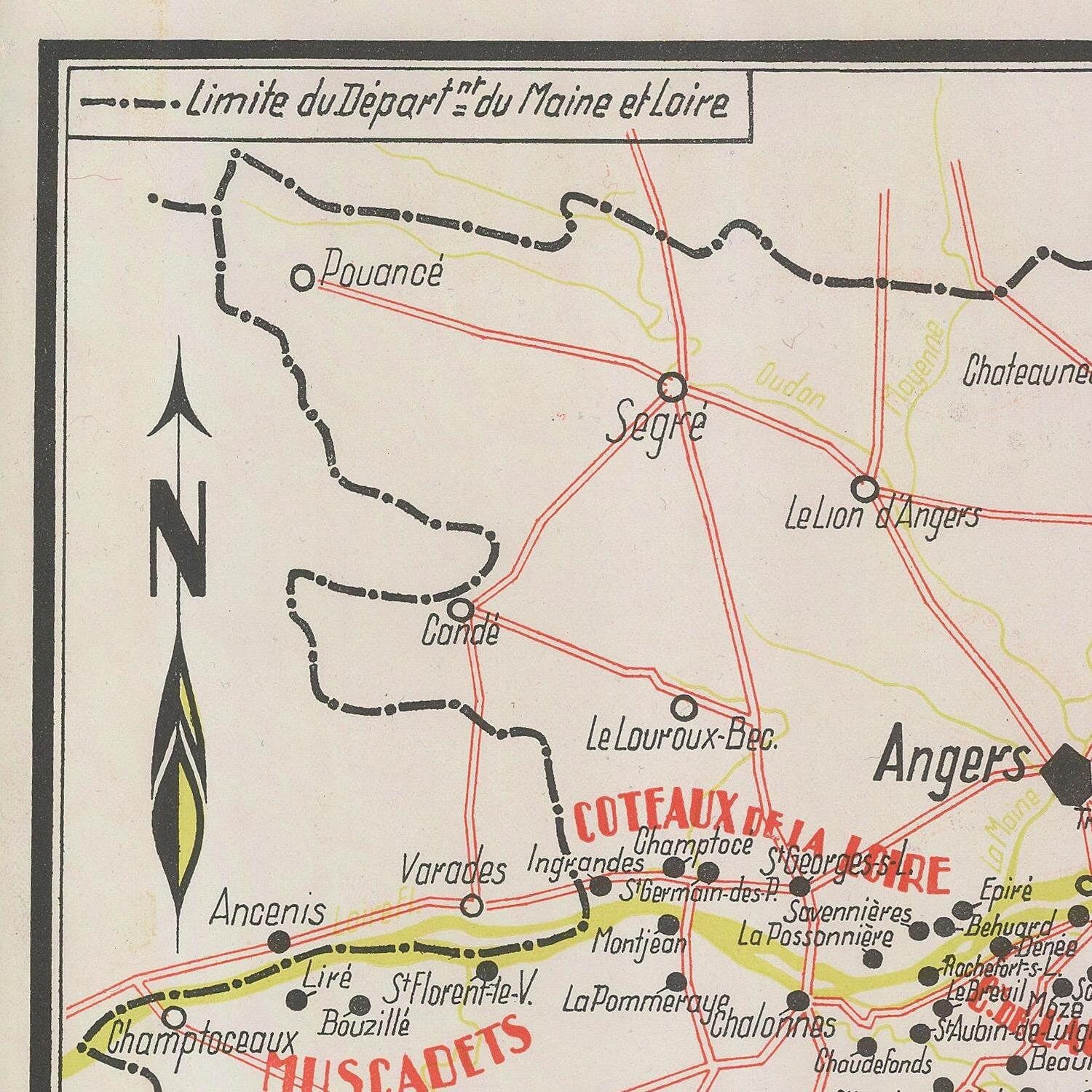 detail of the map from the top left corner