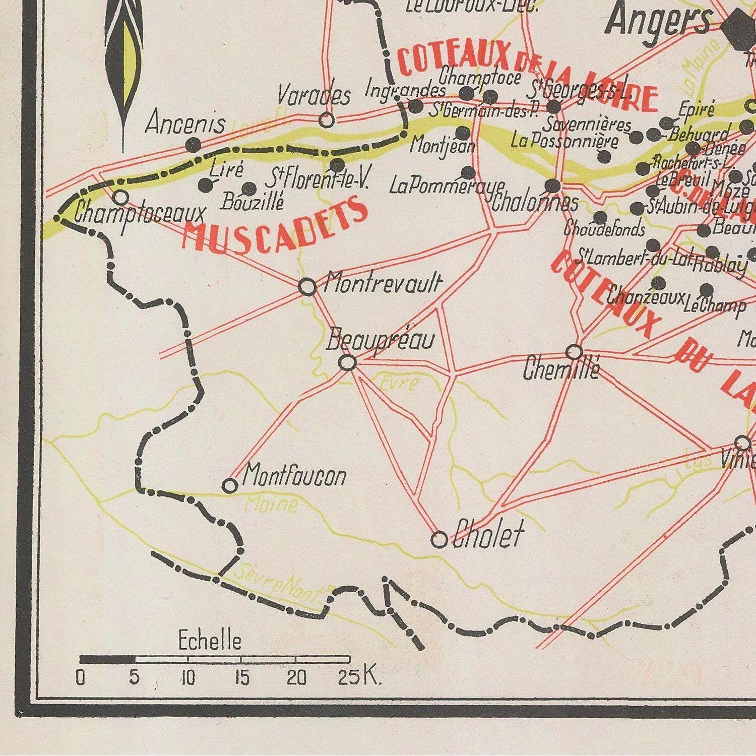 detail of the map from the bottom left corner