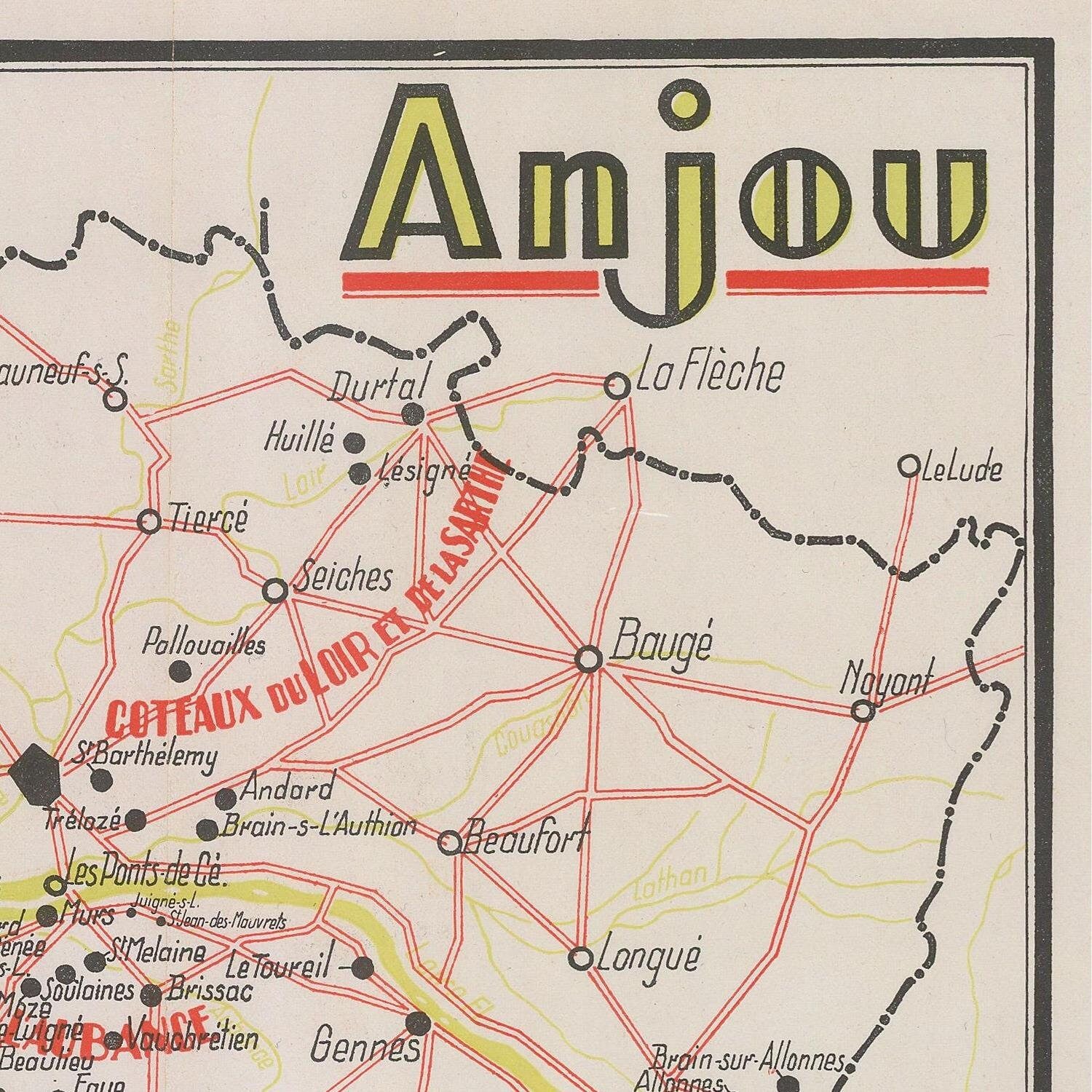 detail of the map from the top right corner