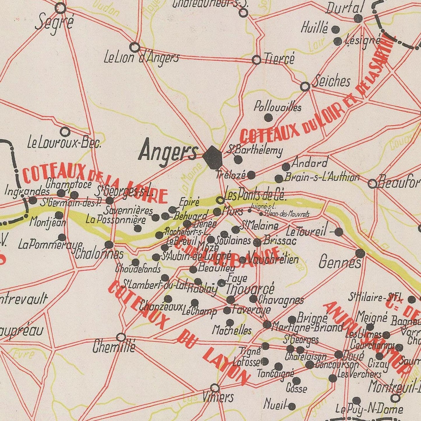 detail of the map from the centre 