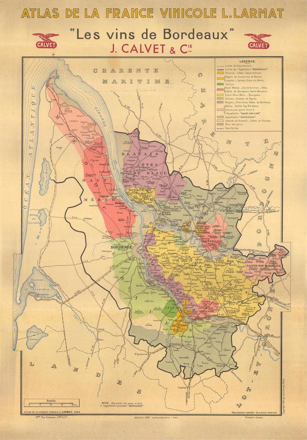 presentation of the map reproduction without a frame