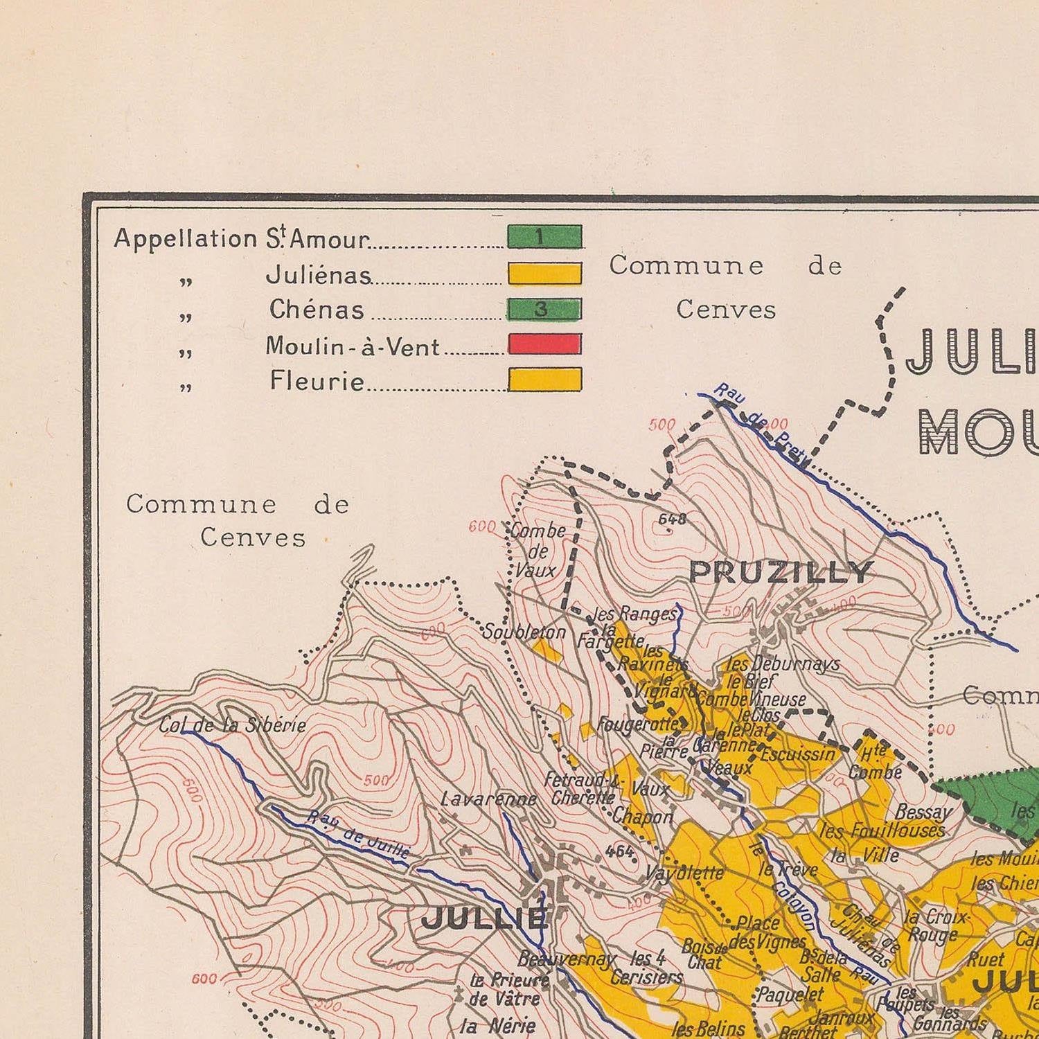 detail of the map from the top left corner